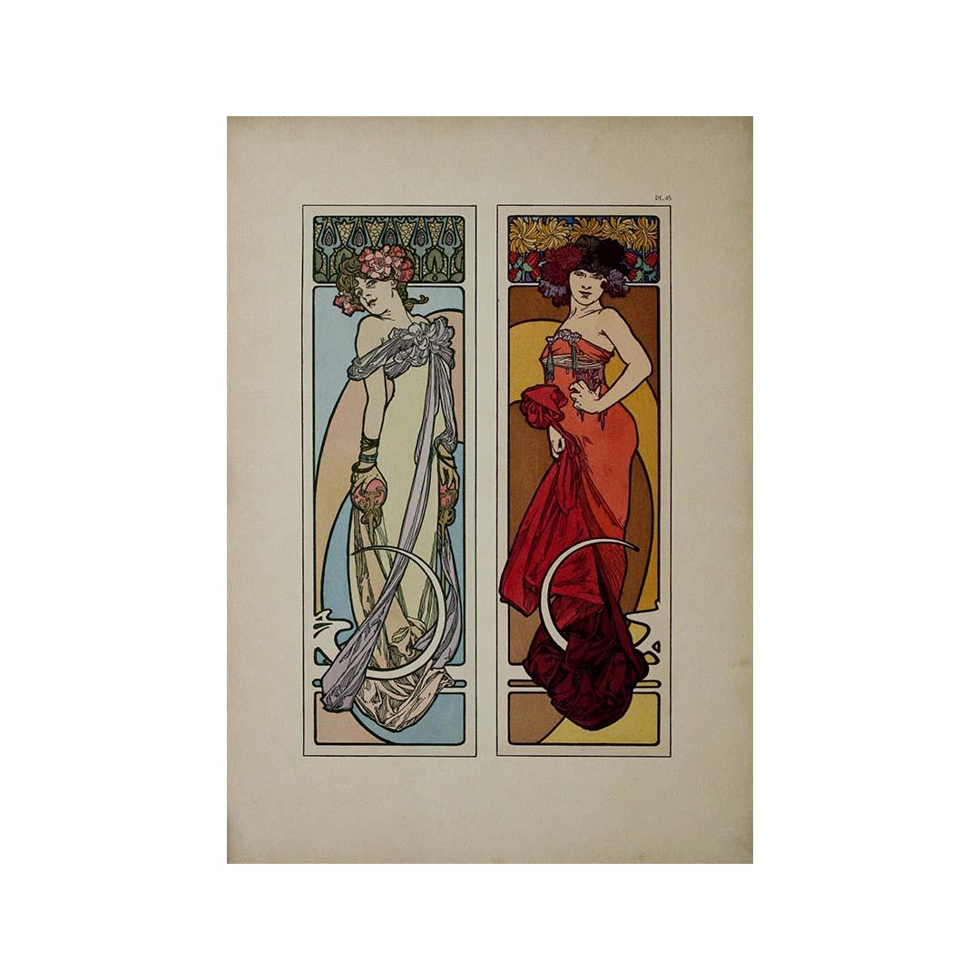 Alphonse Muchas 1902 entstandene Documents décoratifs - Planche 45 im Angebot 3