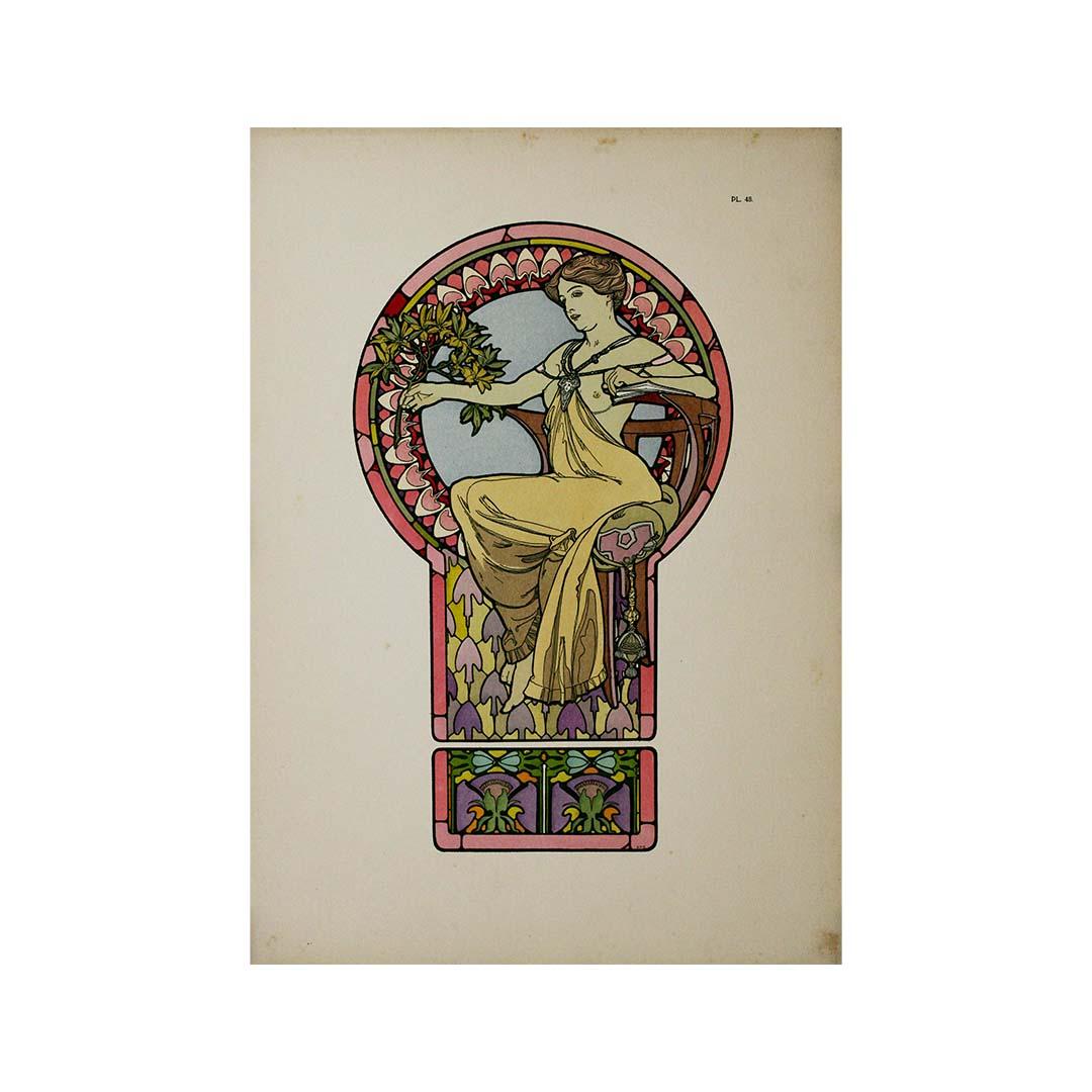 Alphonse Mucha's 1902 Documents décoratifs - Planche 48 For Sale 3