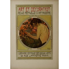 Antique Alphonse Mucha's 1902 Documents décoratifs - Planche 57 - Art et décoration