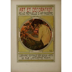Vintage Alphonse Mucha's 1902 Documents décoratifs - Planche 57 - Art et décoration