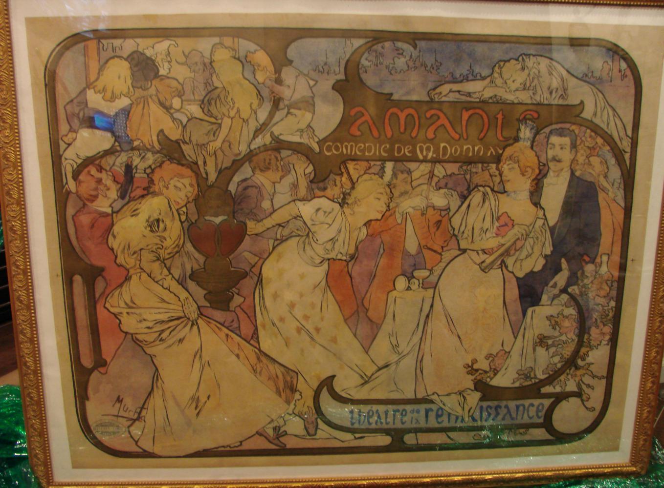 Alphonse Mucha Amants - Theatre De La Renaissance 1895 For Sale 2