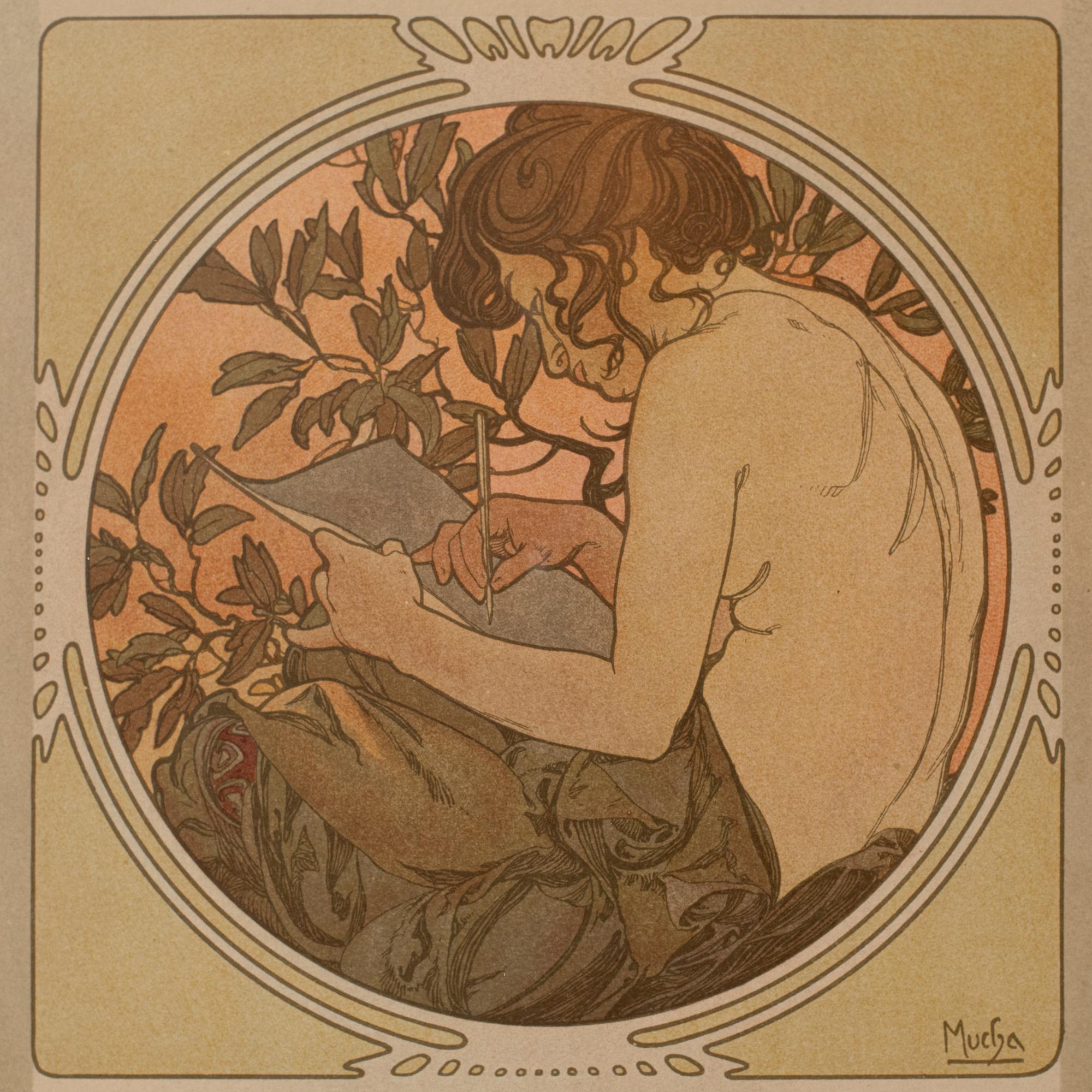 « Art et décoration », lithographie originale Art nouveau en couleur de 1902 d'Alphonse Mucha en vente 2