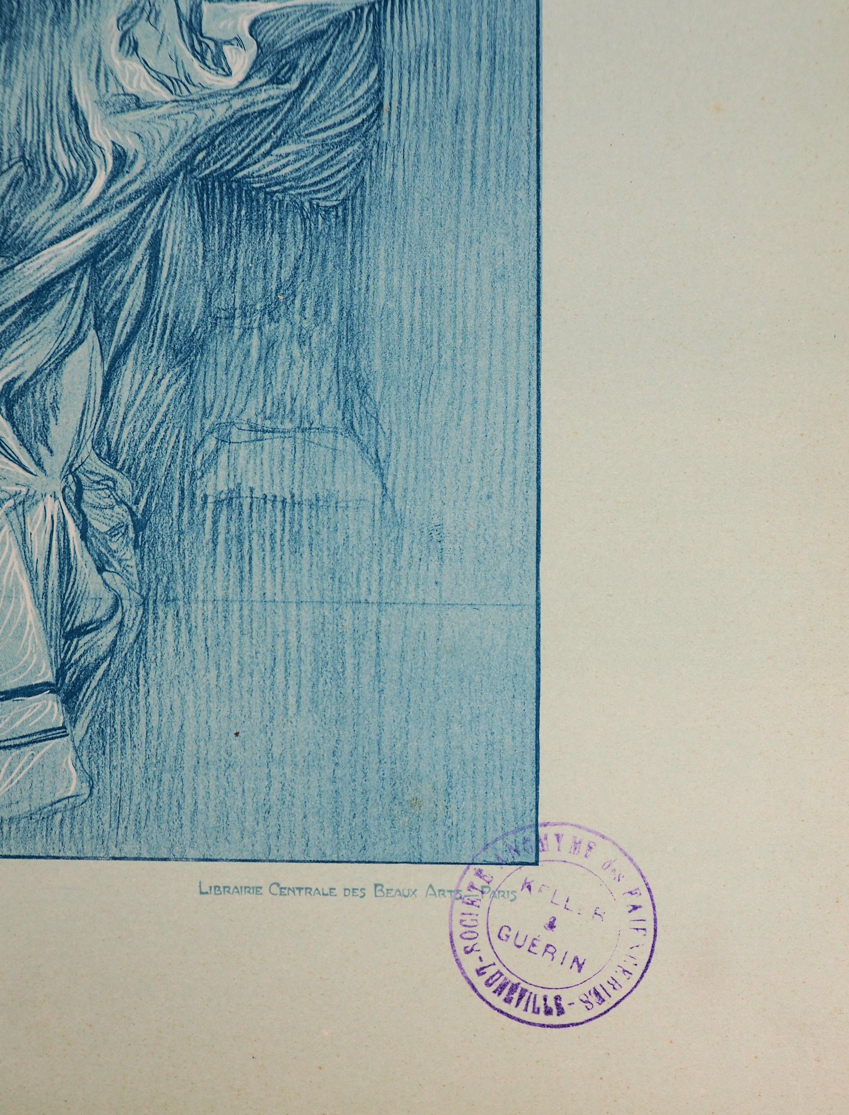 Asleep Woman (Figures Decoratives) - Lithograph, 1902 - Art Nouveau Print by Alphonse Mucha