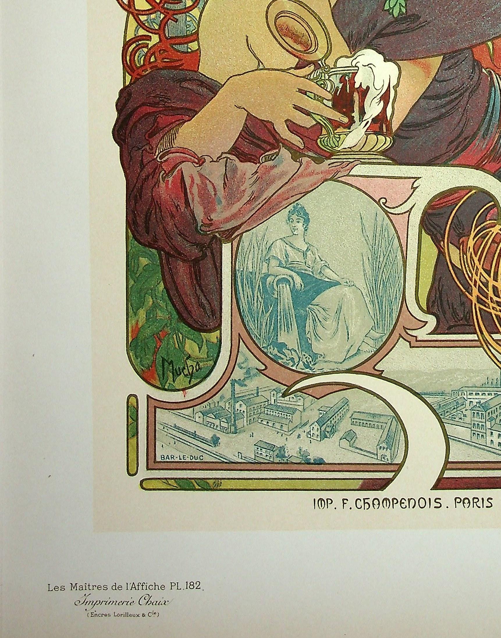 Belle-Epoque Woman with a Beer - Lithograph (from 