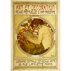 Circa 1900 Original poster by Mucha Art et décoration
