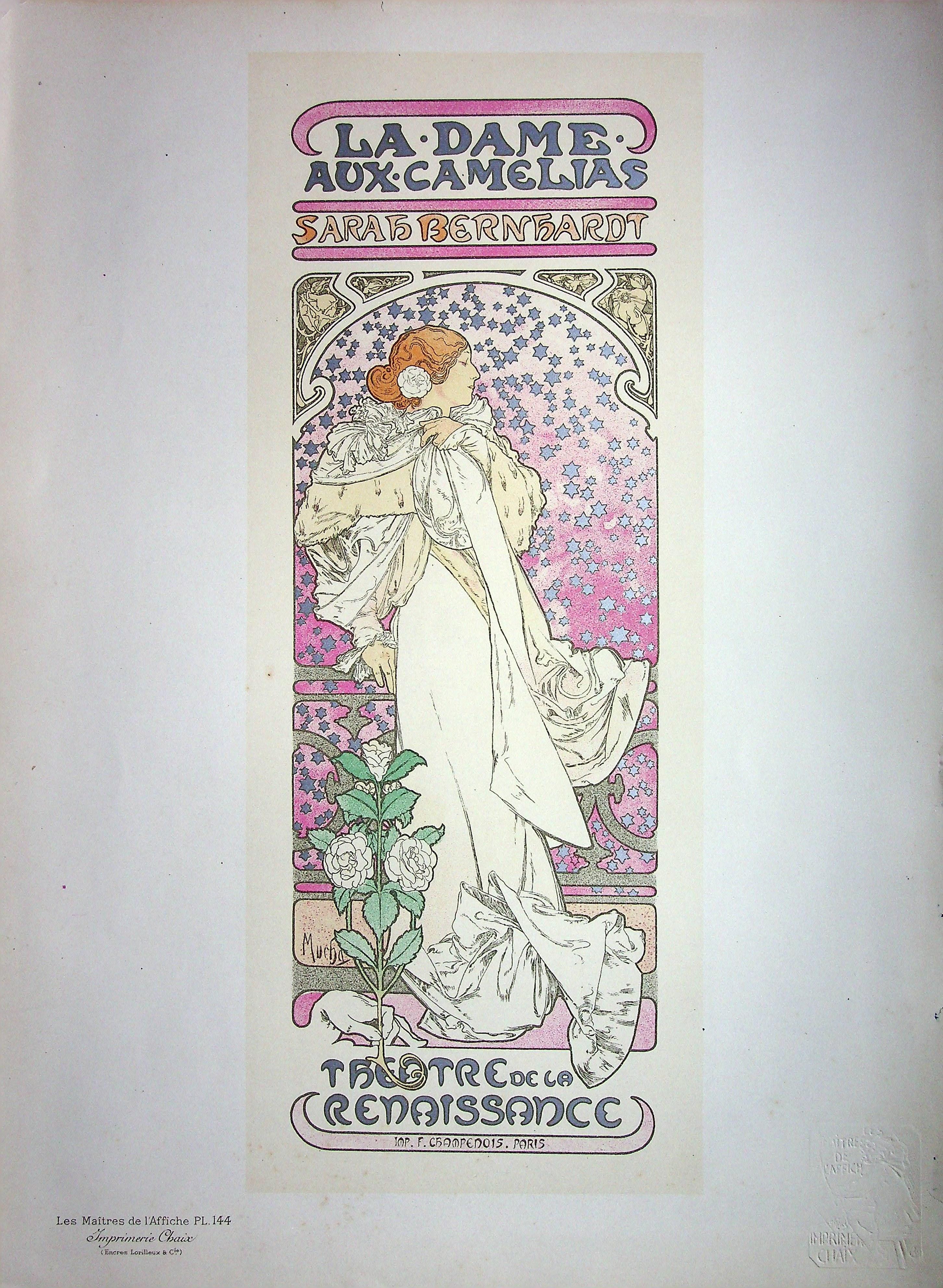 Dame aux Camélias (Sarah Bernhardt) - Lithograph (Les Maîtres de l'Affiche), 1897 3