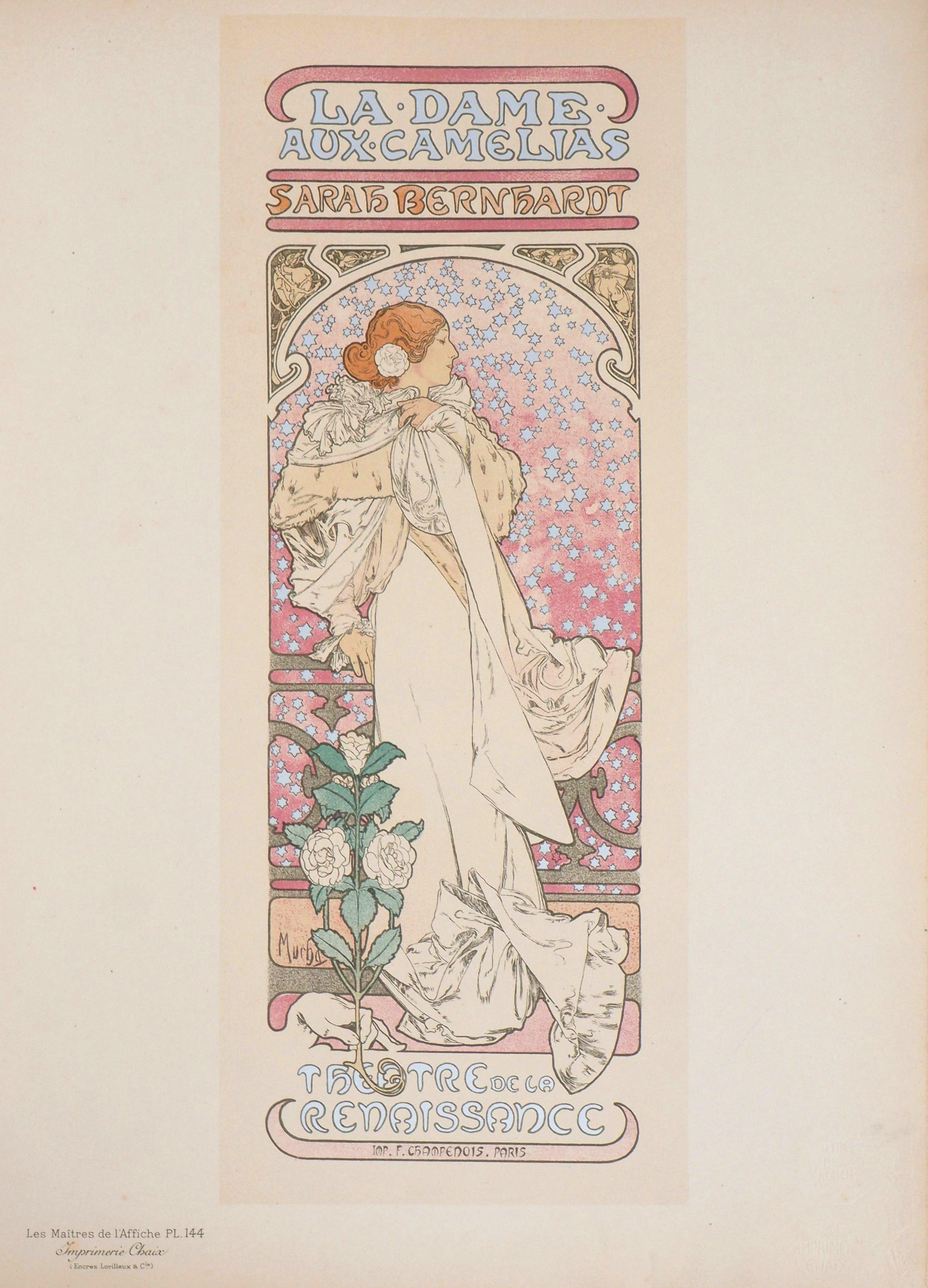 Dame aux Camélias (Sarah Bernhardt) - Lithograph (Les Maîtres de l'Affiche), 1897 - Print by Alphonse Mucha