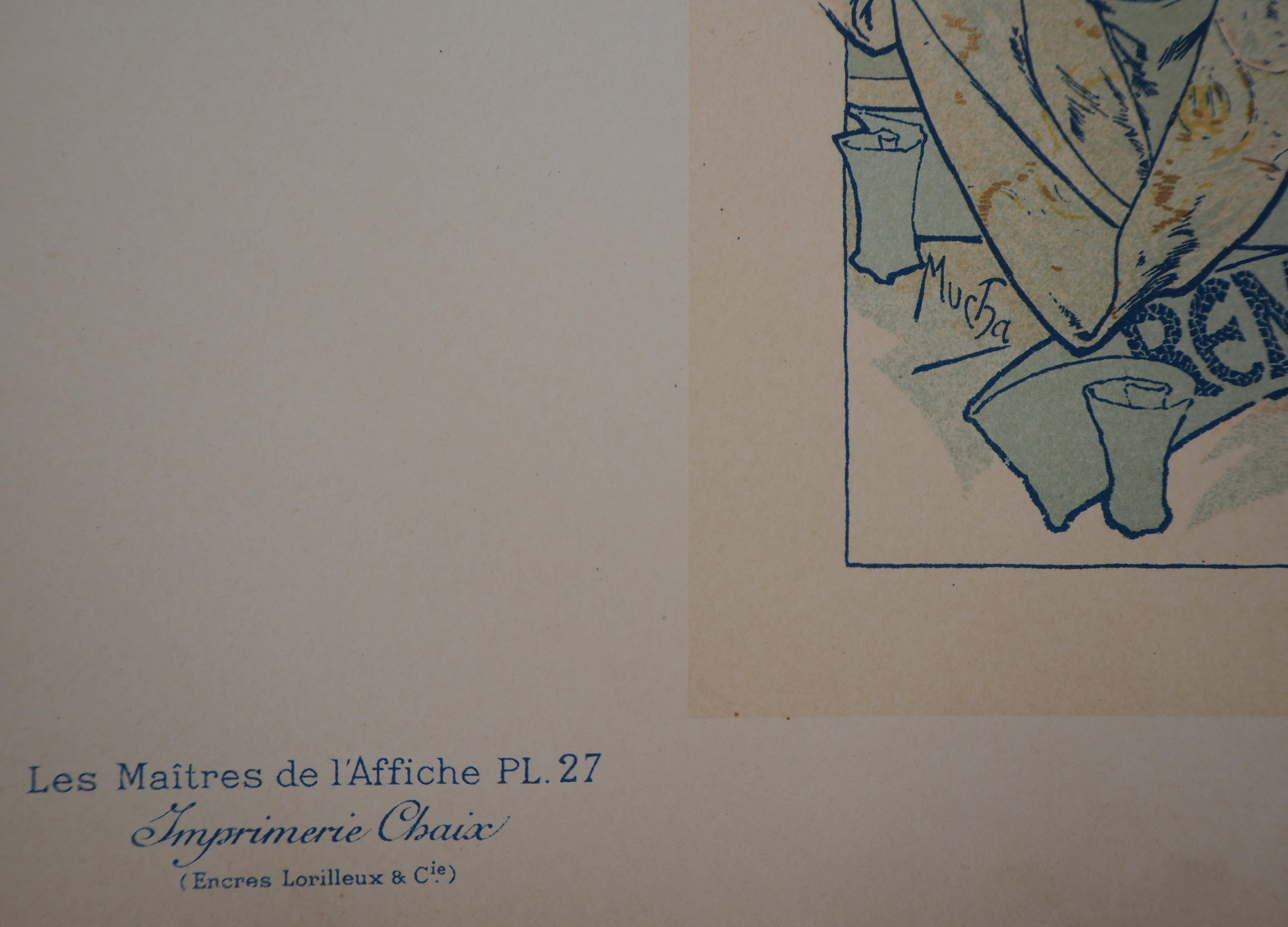 Gismonda (Sarah Bernhardt) - Lithographie (Les Maîtres de l'Affiche), 1895 im Angebot 1