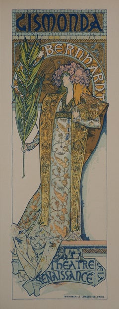Gismonda (Sarah Bernhardt) - Lithographie (Les Maîtres de l'Affiche), 1895