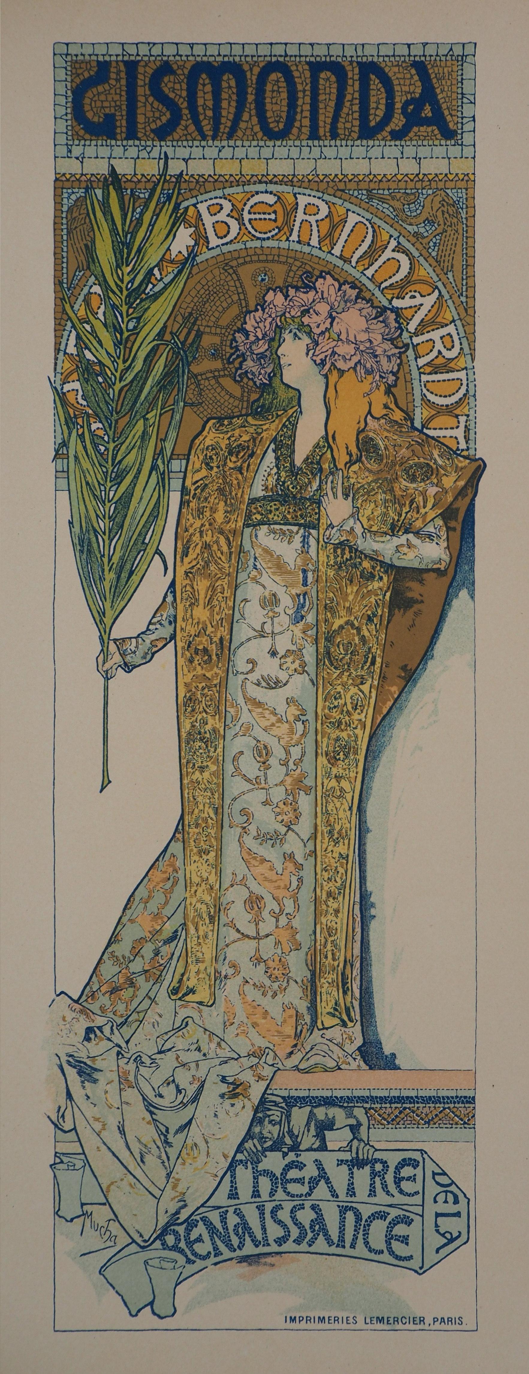 Alphonse Mucha Figurative Print - Gismonda (Sarah Bernhardt) - Lithograph (Les Maîtres de l'Affiche), 1895