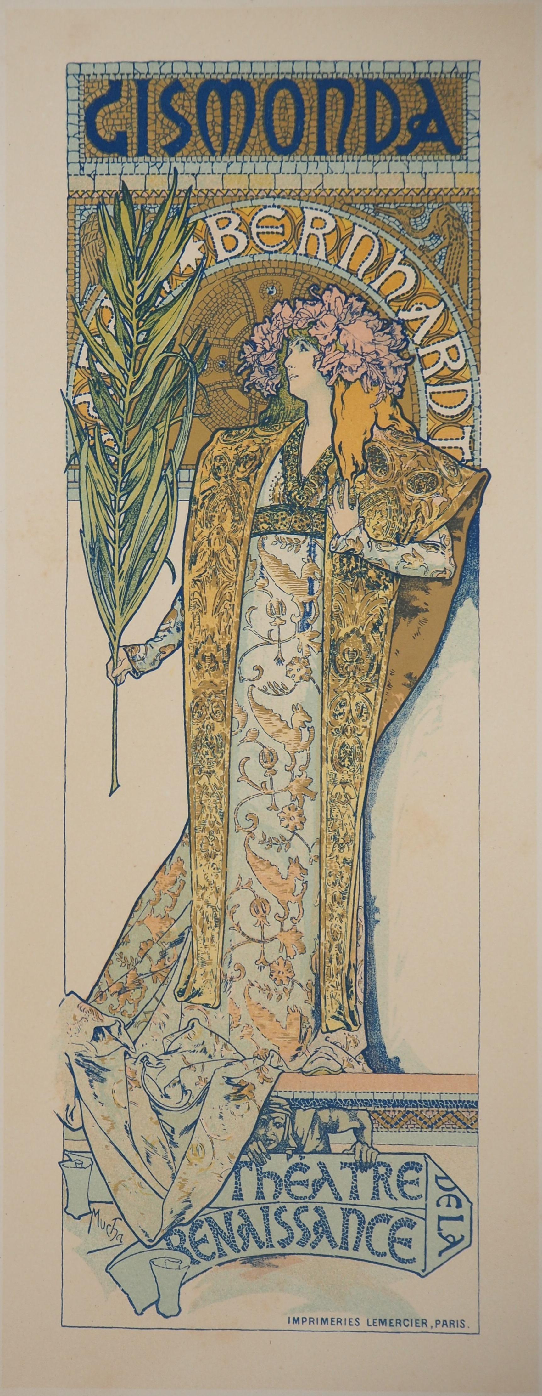 Alphonse Mucha Figurative Print - Gismonda (Sarah Bernhardt) - Lithograph (Les Maîtres de l'Affiche), 1895
