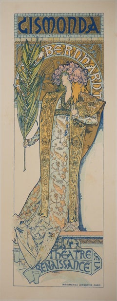 Gismonda (Sarah Bernhardt) - Lithographie (Les Maîtres de l'Affiche):: 1895