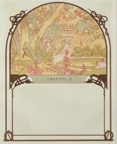 "Ilsee's Palace" & "The Princess's Creation" Color Lithograph by Alphonse Mucha