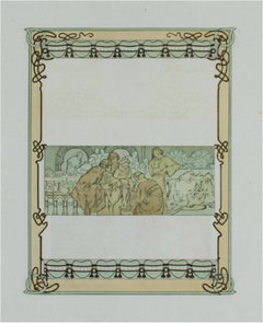 Doppelseitige Lithographie „Ilsee's Welcome“ und „Pilgerstück“ von Alphonse Mucha