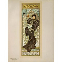 Mucha Al. Lorenzaccio - Sarah Bernhardt - 1898 Posters Original - Jugendstil