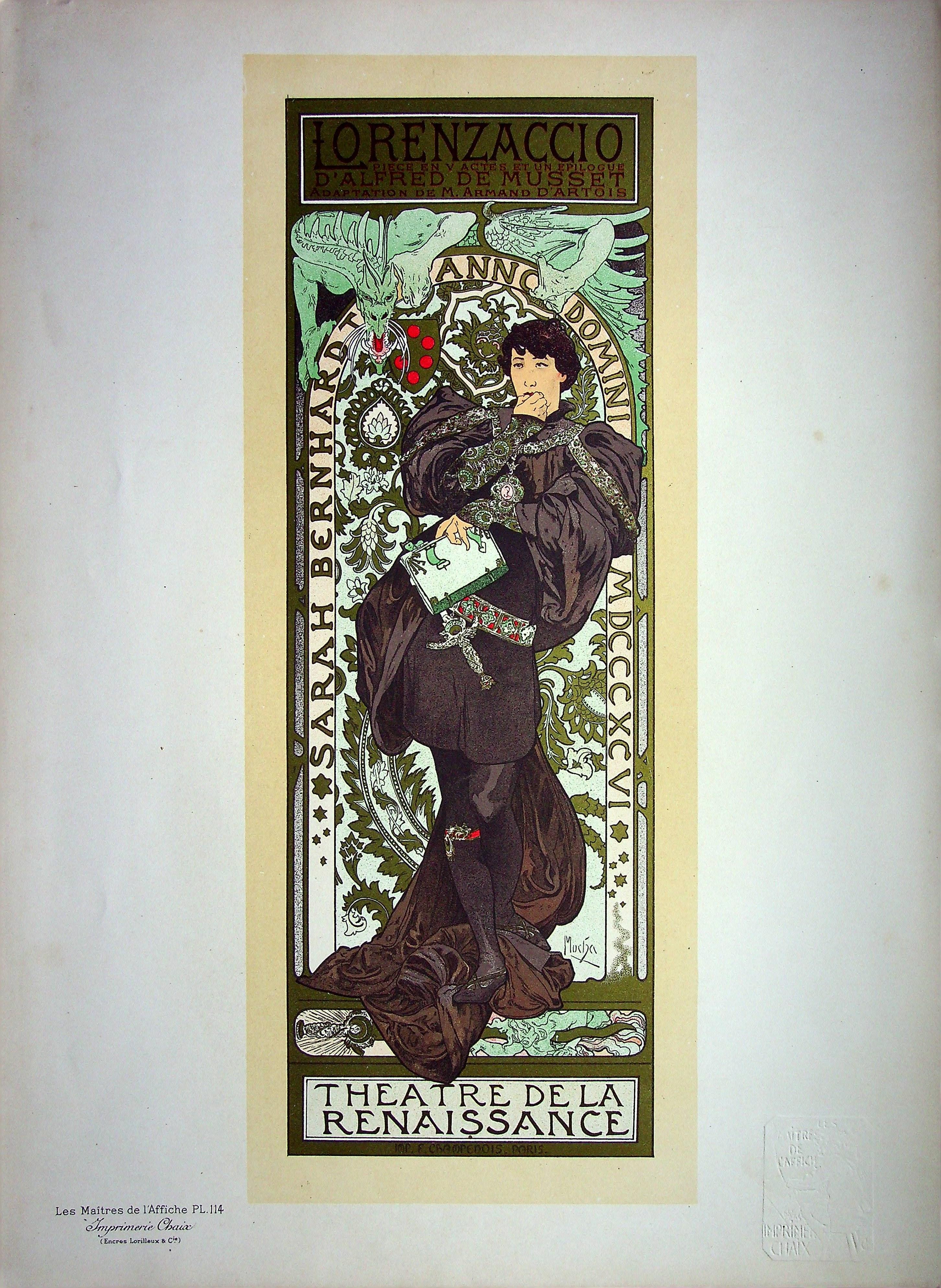 Lorenzaccio (Sarah Bernhardt) - Lithographie (Les Maîtres de l'Affiche), 1897 im Angebot 7