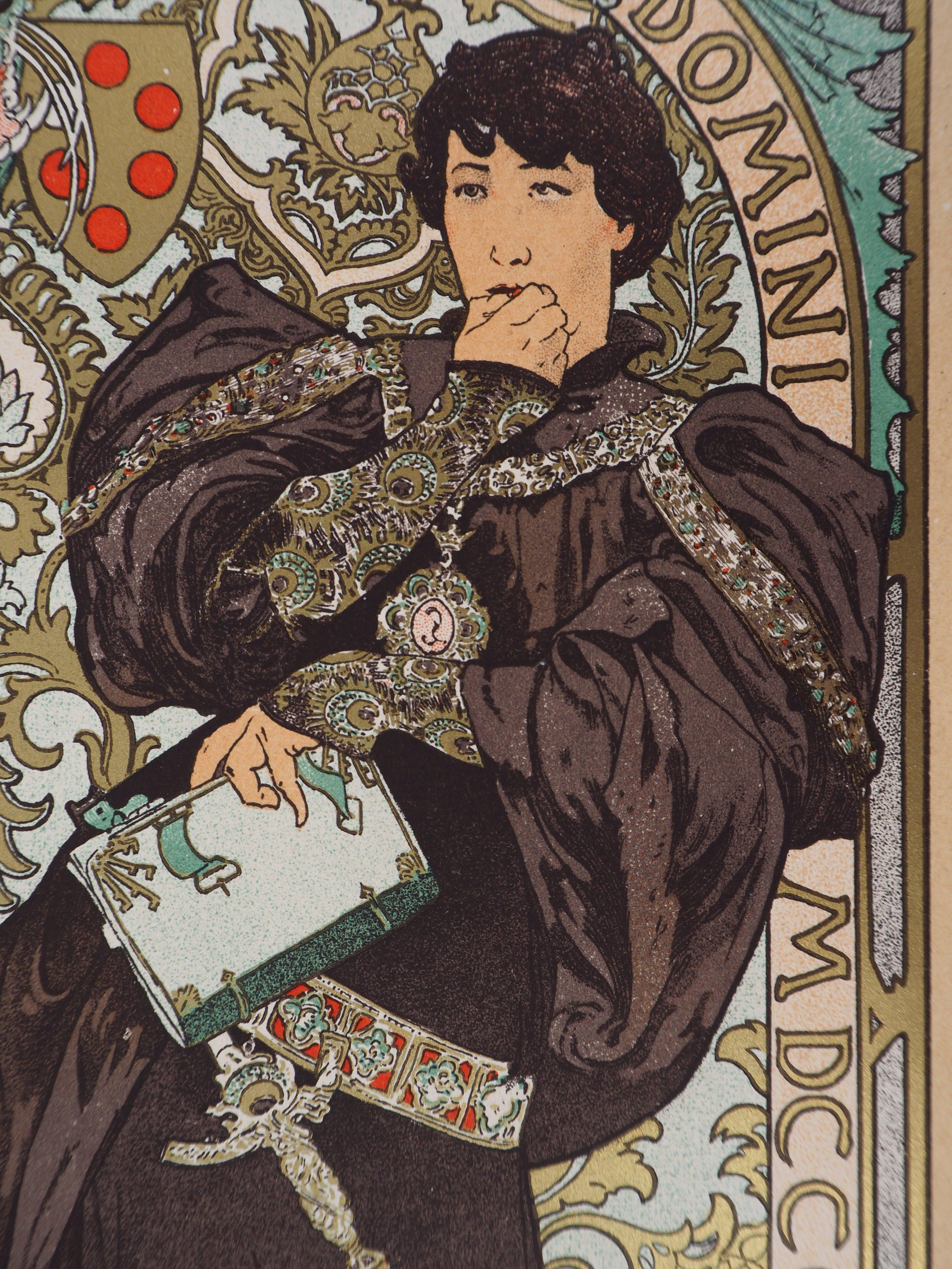 Lorenzaccio (Sarah Bernhardt) - Lithograph (Les Maîtres de l'Affiche), 1897 - Art Nouveau Print by Alphonse Mucha