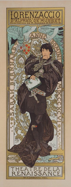 Lorenzaccio (Sarah Bernhardt) - Lithograph (Les Maîtres de l'Affiche), 1897