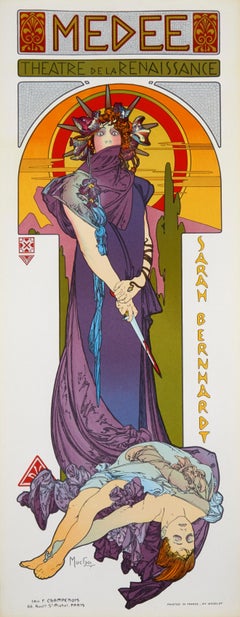 Retro Medee - Sarah Bernhardt (after) Alphonse Mucha, 1969