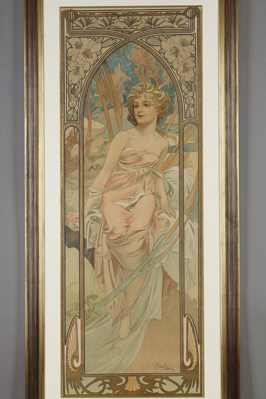Morgenerwachen – Print von Alphonse Mucha