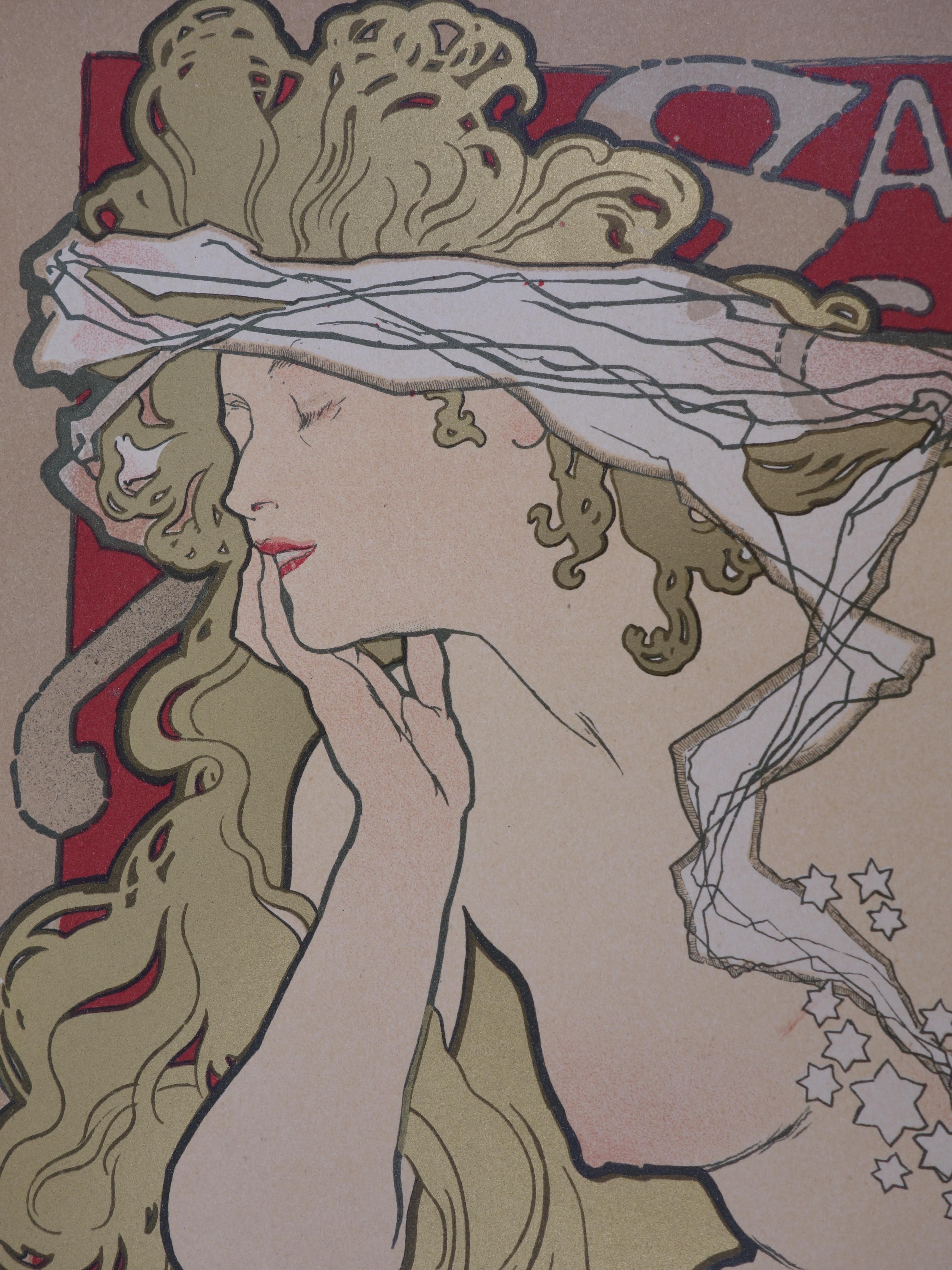 Alphonse MUCHA (after)
Muse (Salon des Cent)

Lithograph
Printed signature in the plate
Published in 