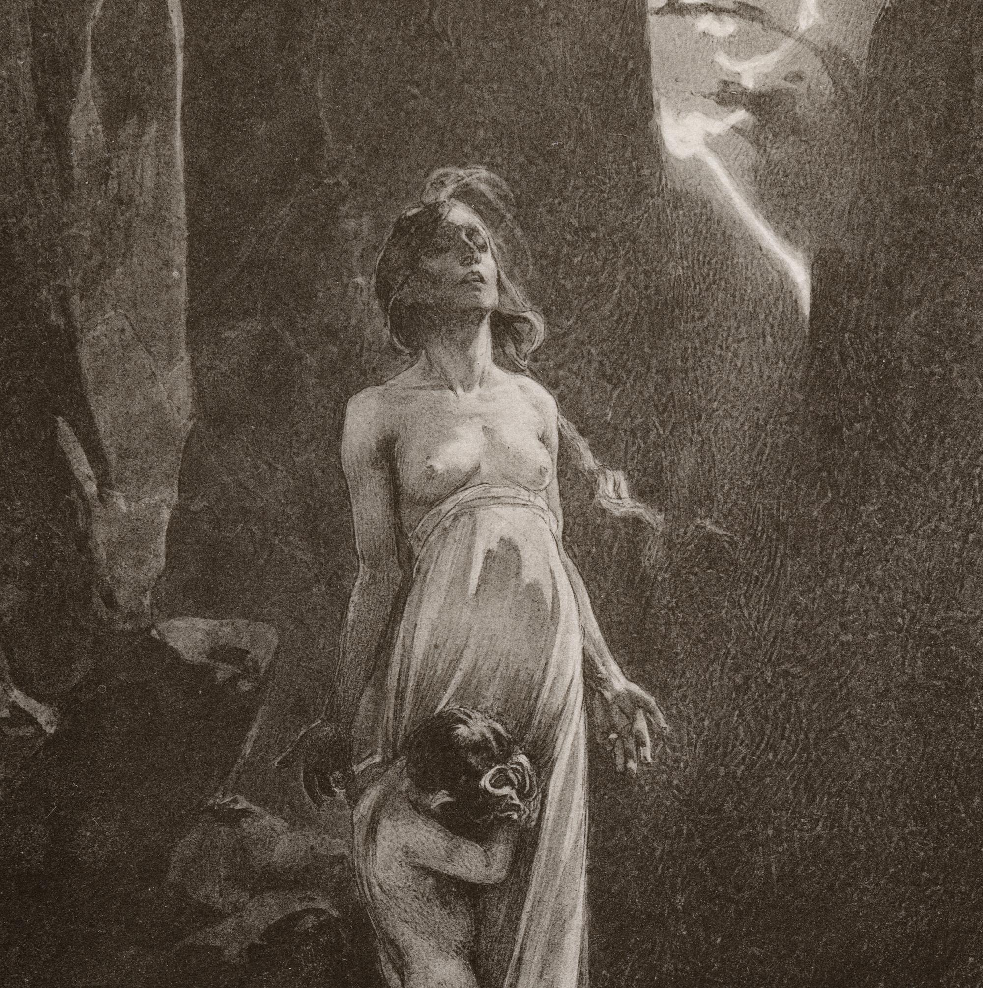 « On Earth as it is in Heaven », lithographie originale d'Alphonse Mucha, 1899 en vente 1