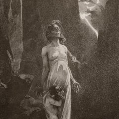 "On Earth as it is in Heaven" Original 1899 Lithograph by Alphonse Mucha