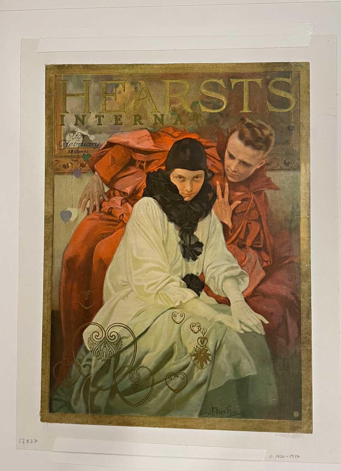 Original HEARST'S INTERNATIONAL 1922- Valentine, cover - Print by Alphonse Mucha