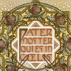 "Our Father Who Art in Heaven" Original 1899 Color Lithograph by Alphonse Mucha