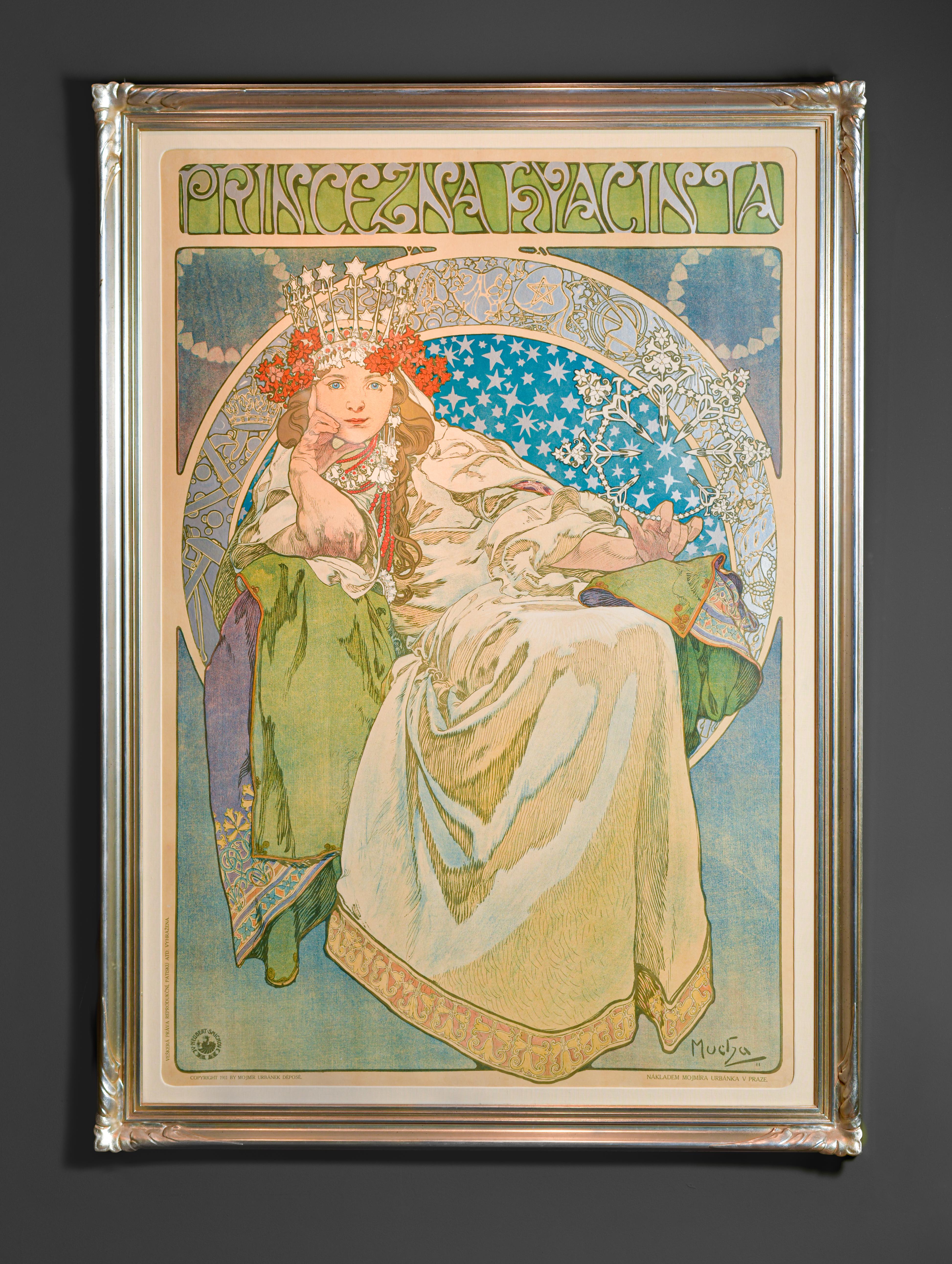 „Prinzessin Hyacinthe“ Original Lithographie von 1911, Alphonse Mucha im Angebot 1