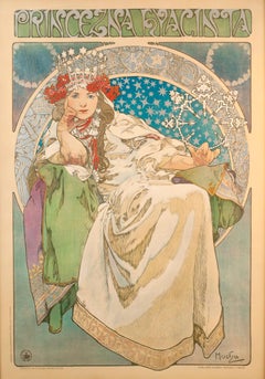 "Princess Hyacinthe" Original 1911 Lithograph, Alphonse Mucha