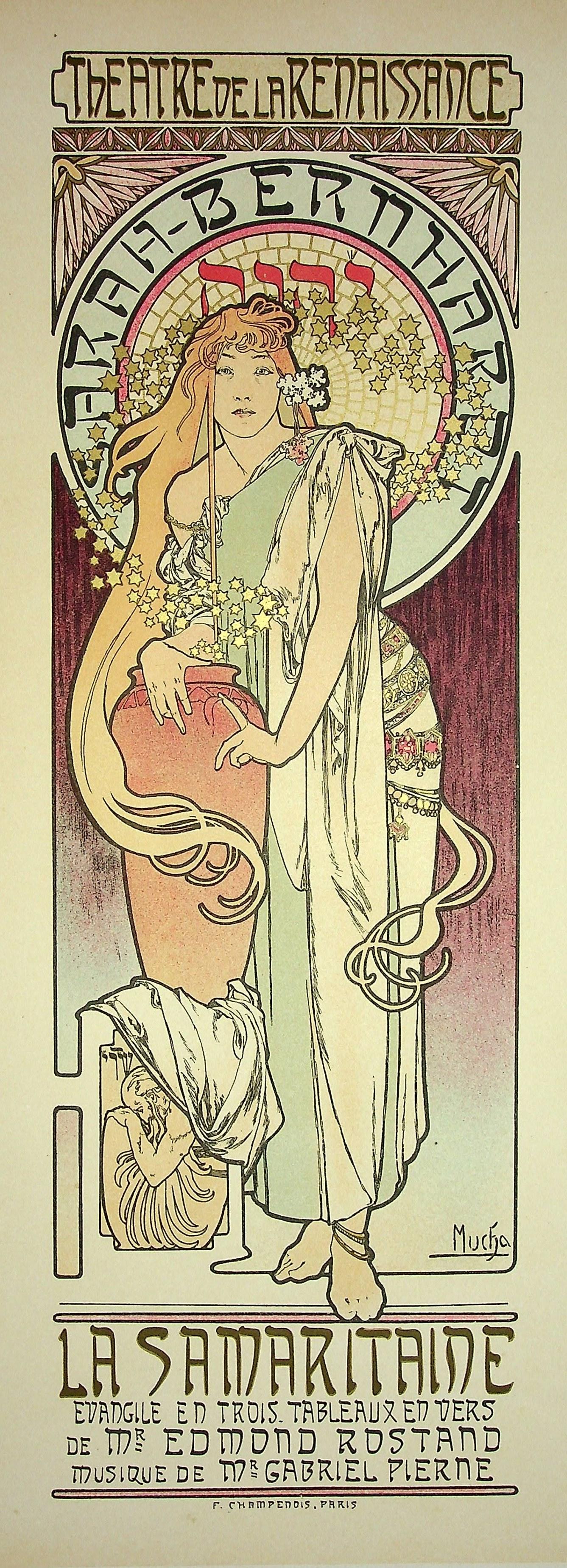 Sarah Bernardt in La Samaritaine - Lithograph (from 