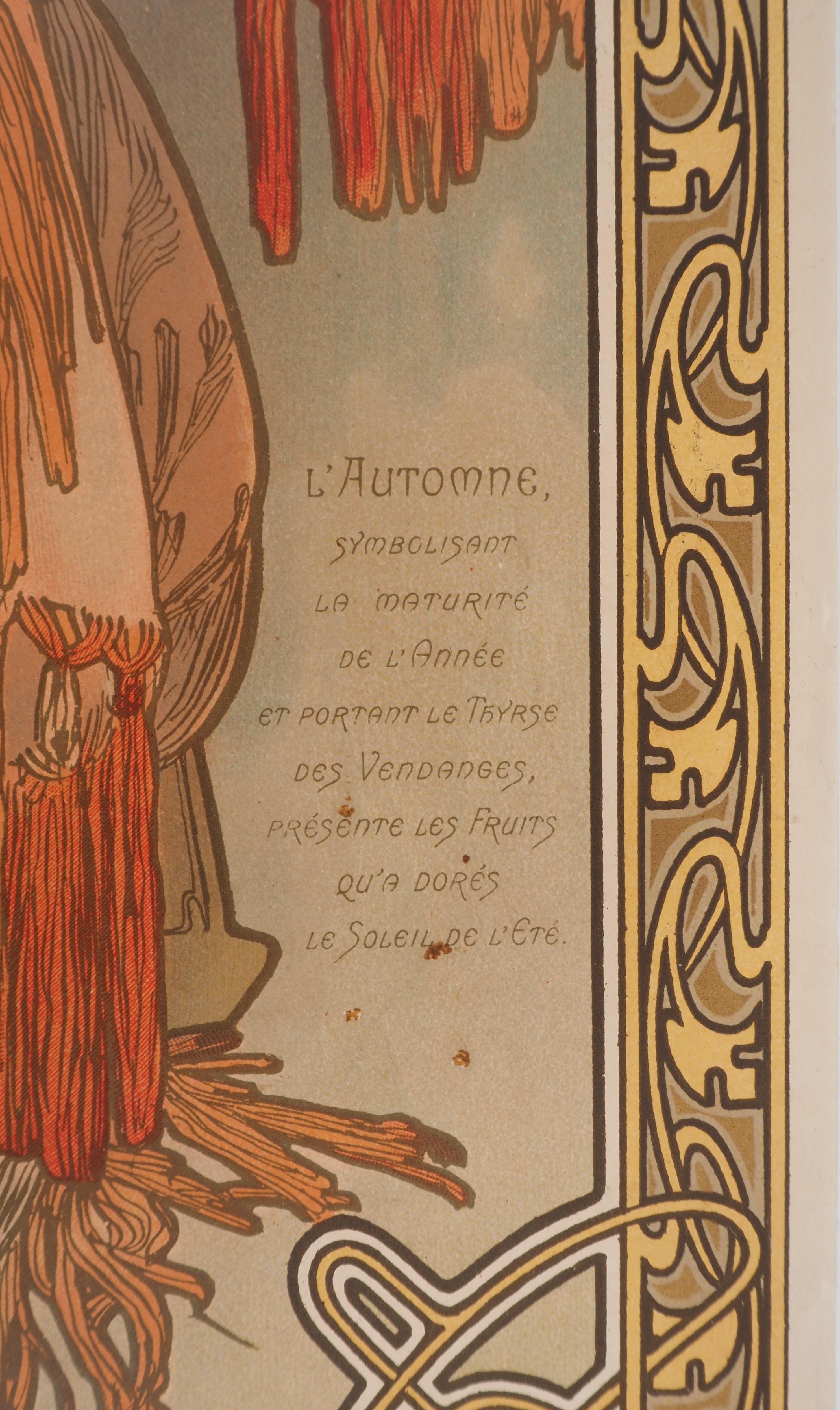 Jahreszeiten: Herbst - Originallithographie (Gesamtkatalog Brücken P50), 1903 im Angebot 9