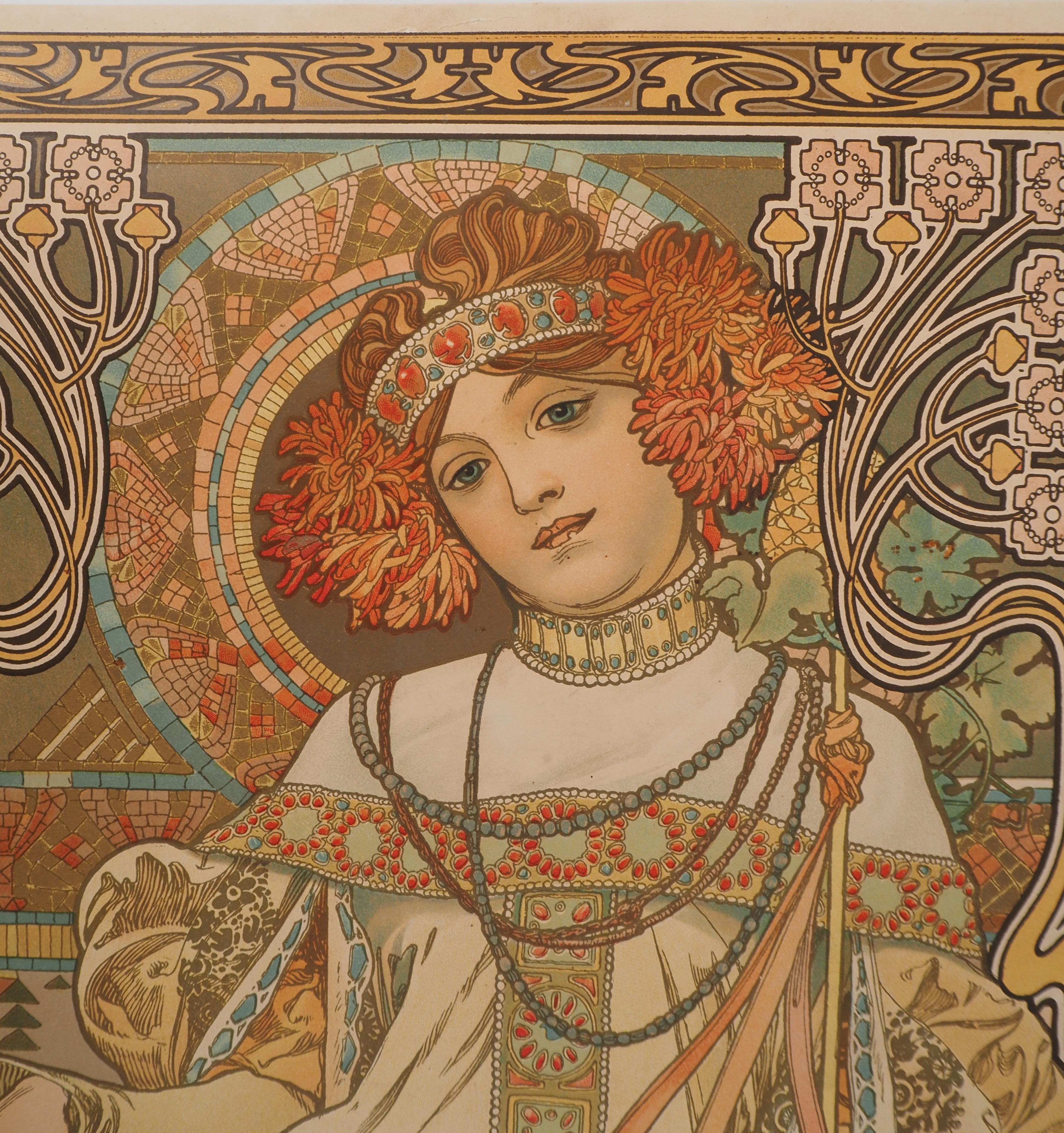 Jahreszeiten: Herbst - Originallithographie (Gesamtkatalog Brücken P50), 1903 im Angebot 2