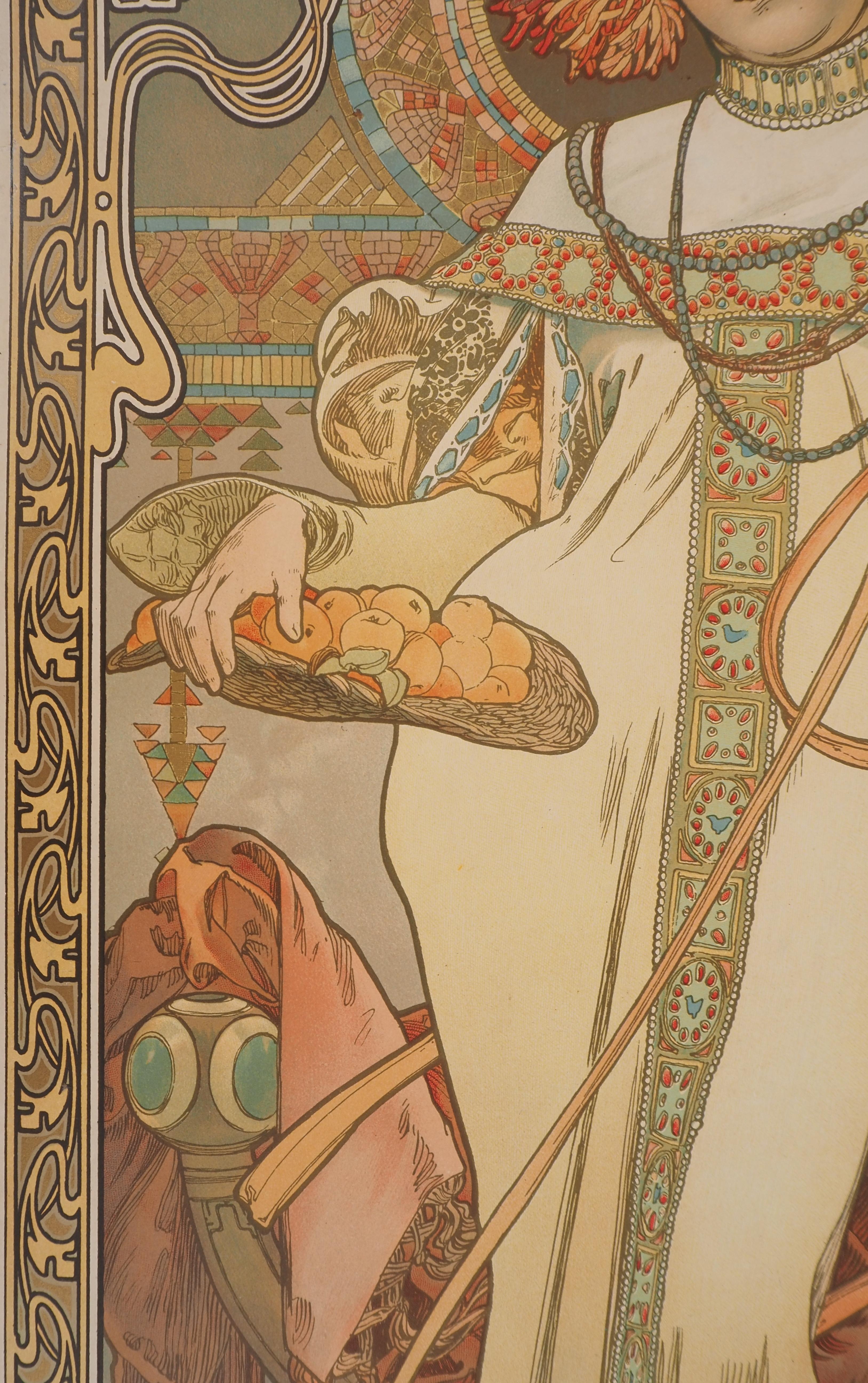 Jahreszeiten: Herbst - Originallithographie (Gesamtkatalog Brücken P50), 1903 im Angebot 3