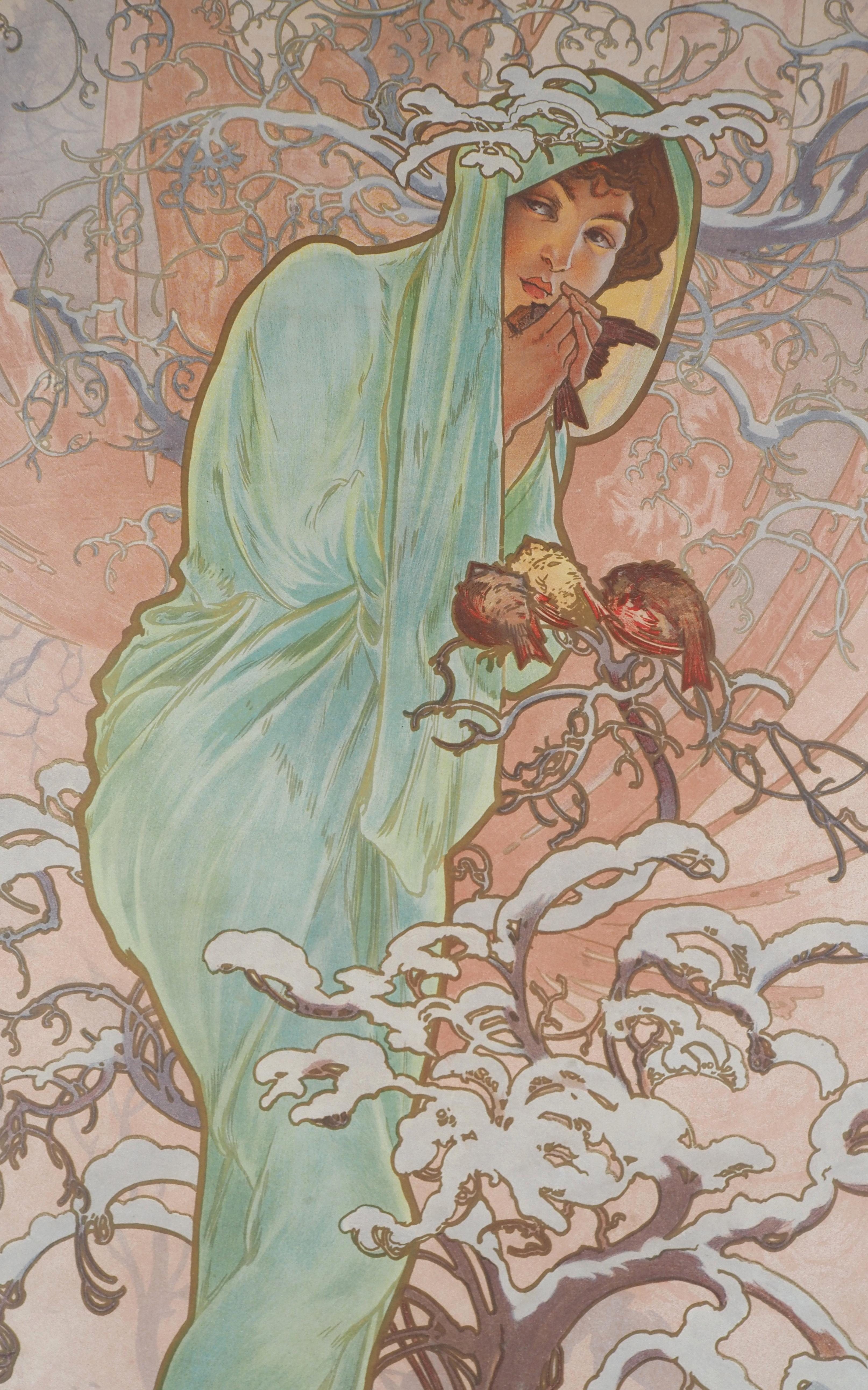 Seasons: Winter - Original lithograph (Catalog raisonne Bridges P3-6 PP21), 1896 For Sale 1