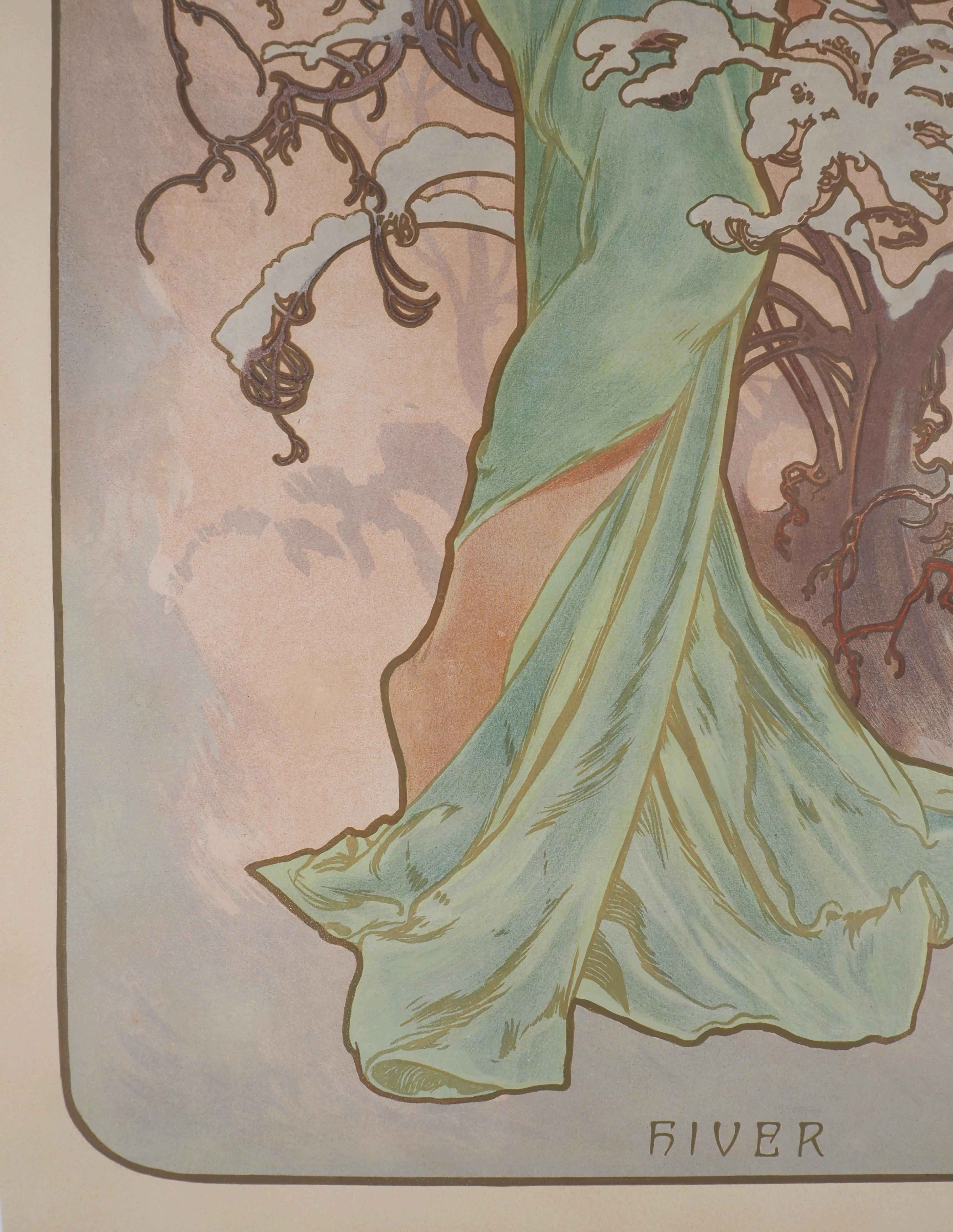 Seasons: Winter - Original lithograph (Catalog raisonne Bridges P3-6 PP21), 1896 For Sale 2