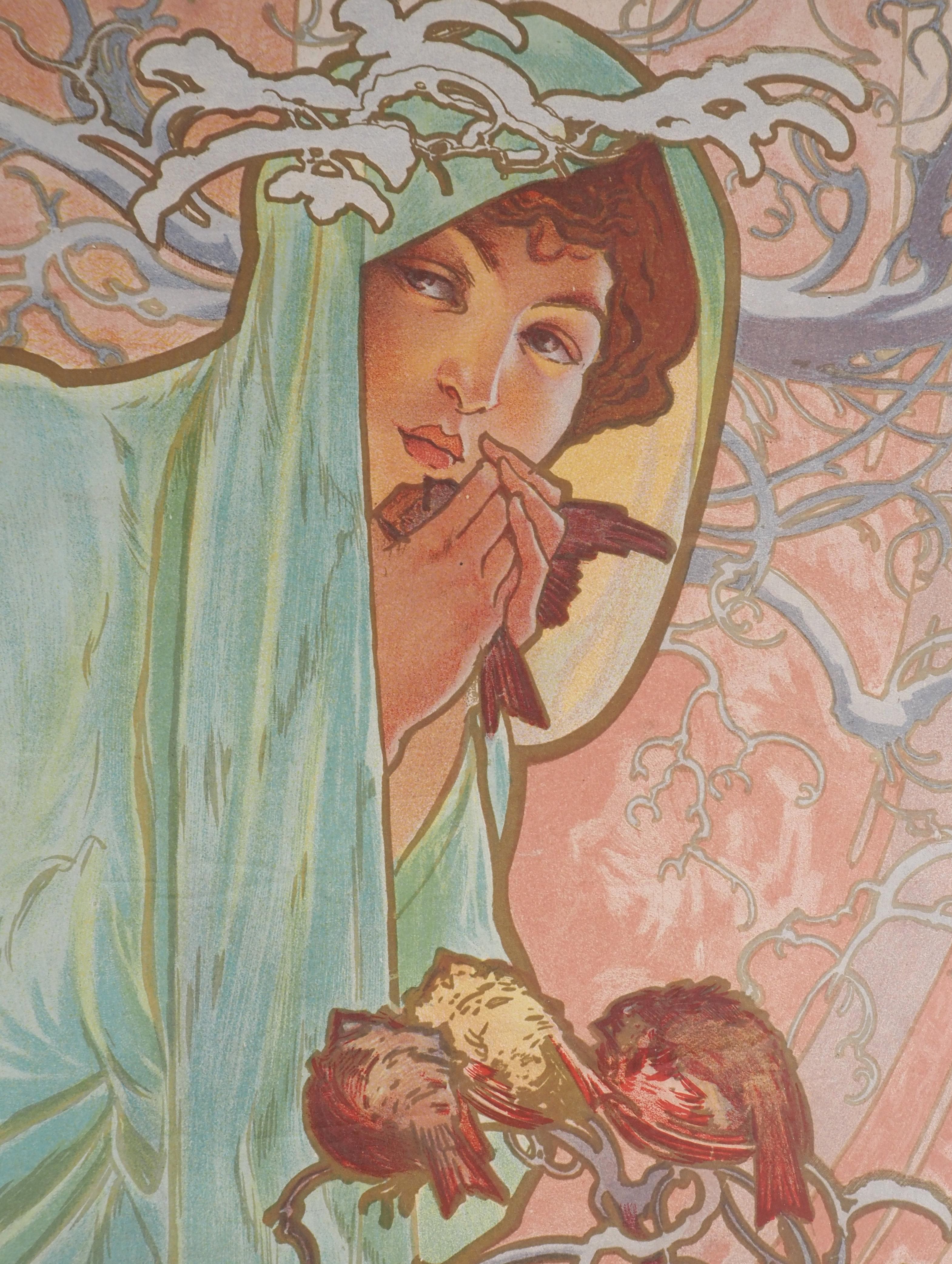 Seasons: Winter - Original lithograph (Catalog raisonne Bridges P3-6 PP21), 1896 For Sale 3