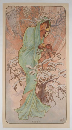 Seasons: Winter - Original lithograph (Catalog raisonne Bridges P3-6 PP21), 1896