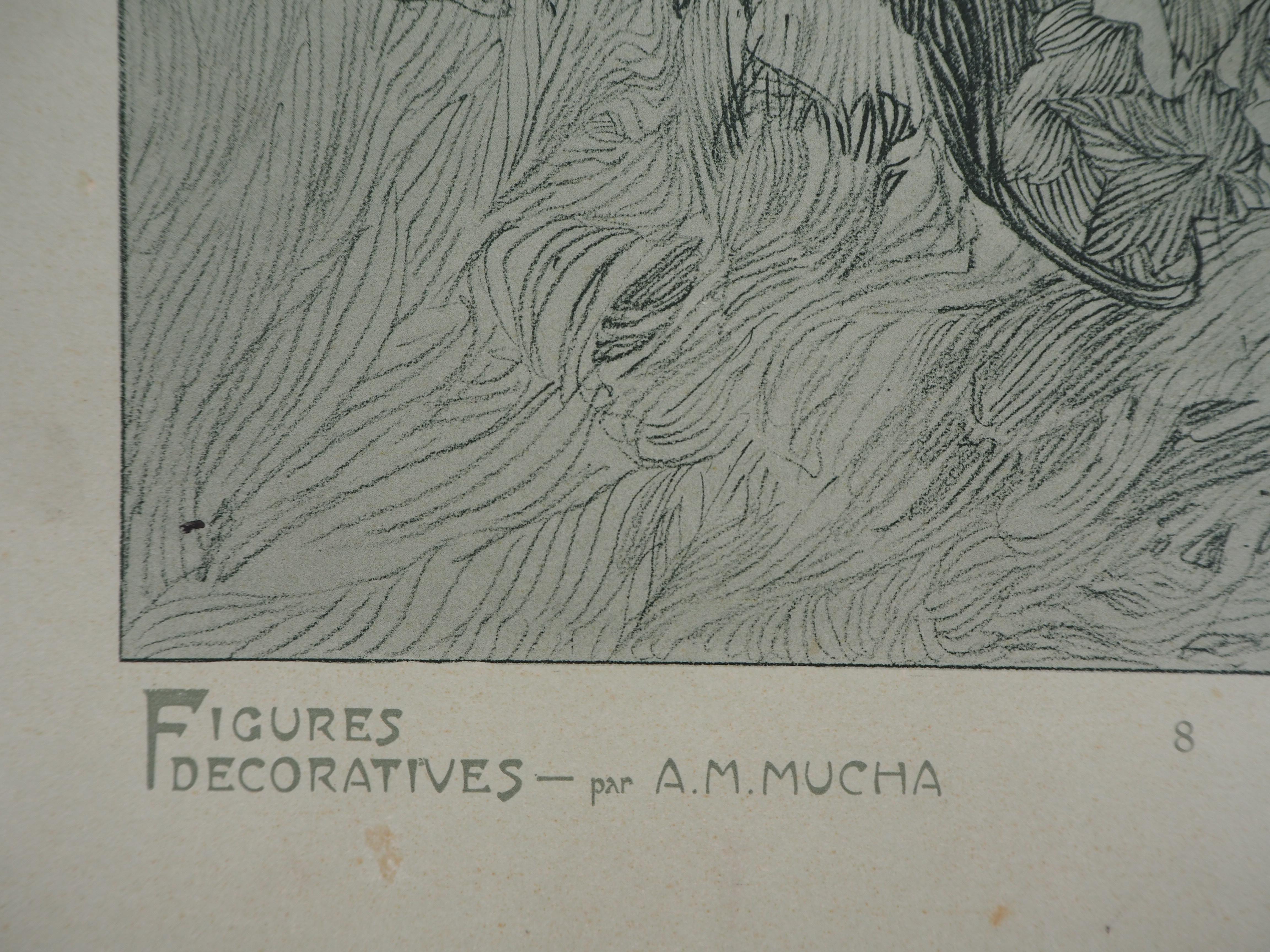 Spring - Lithograph 1902 - Print by Alphonse Mucha