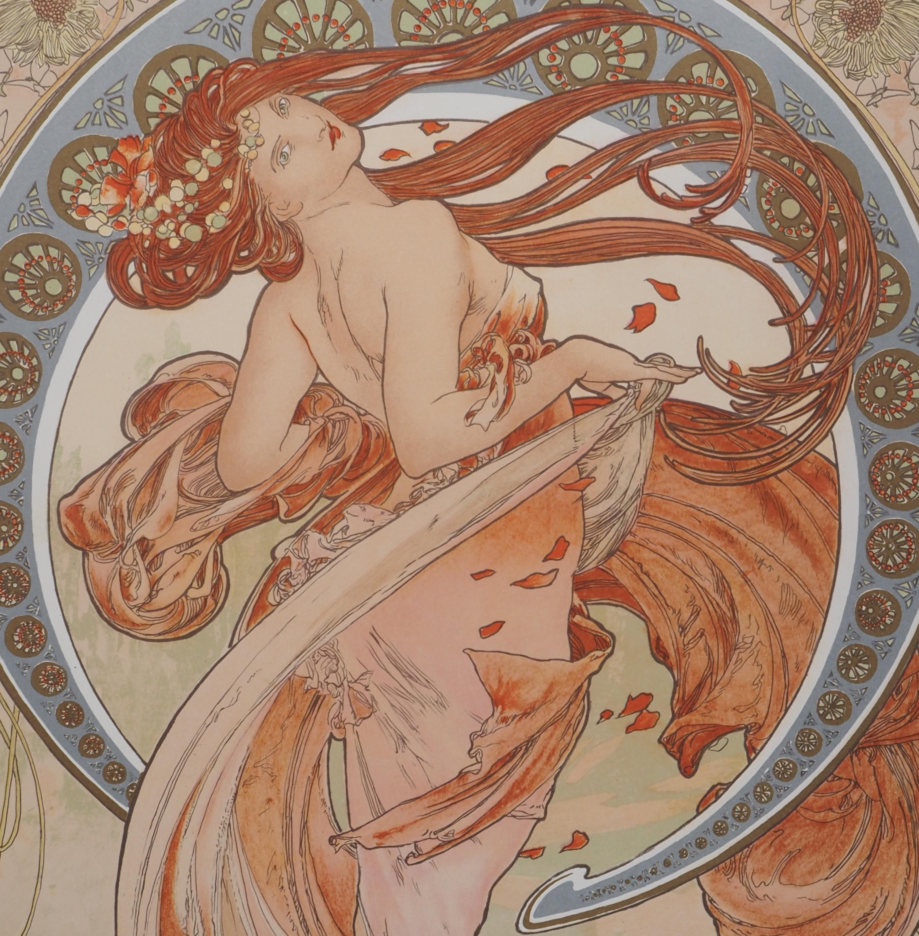 Alphonse Mucha (1860-1939) (dopo)
Le arti : La danza

Litografia
Firma stampata nella lastra
Numerato / 500
Pubblicato in 
