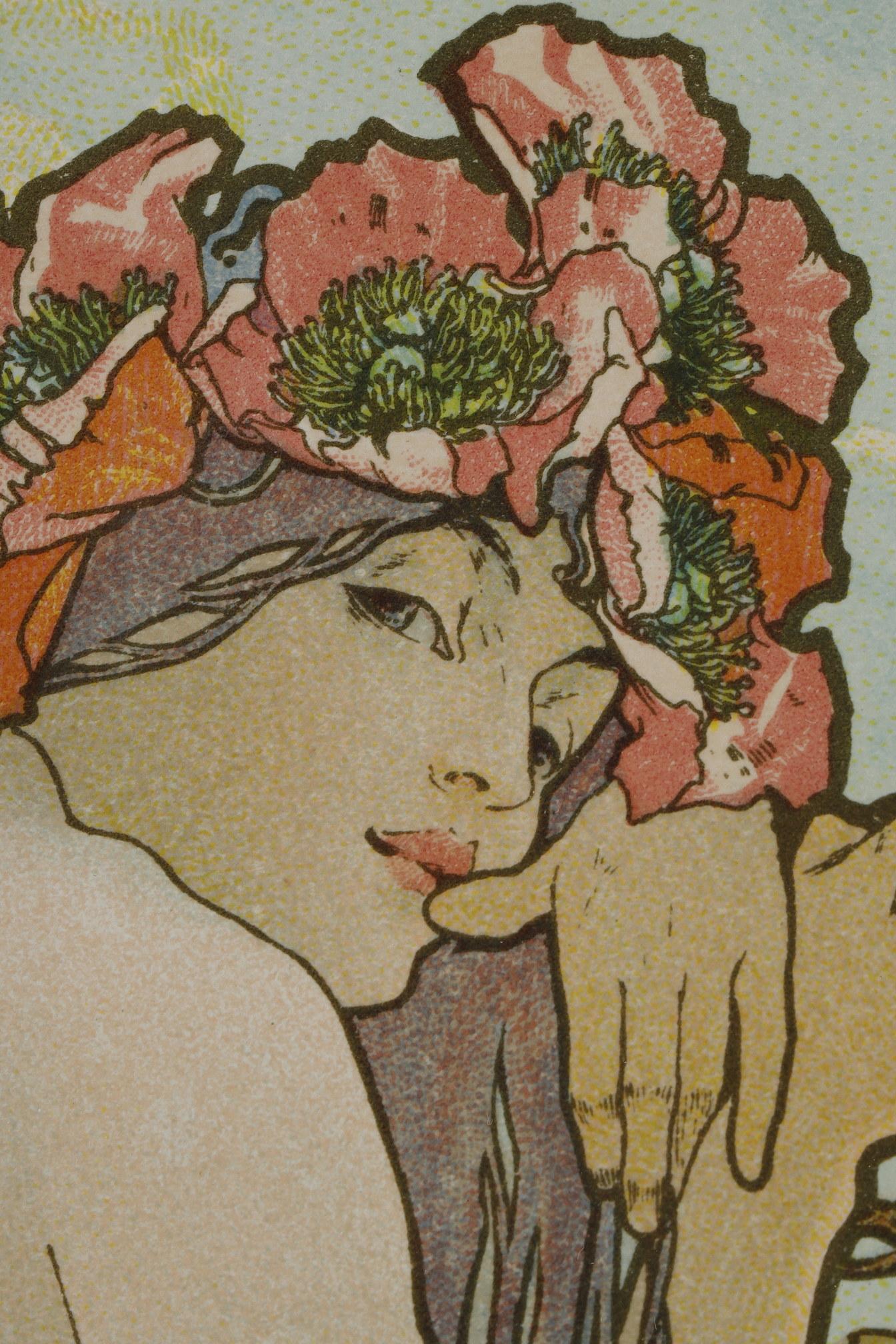 Die Jahreszeiten (Art nouveau), Print, von Alphonse Mucha