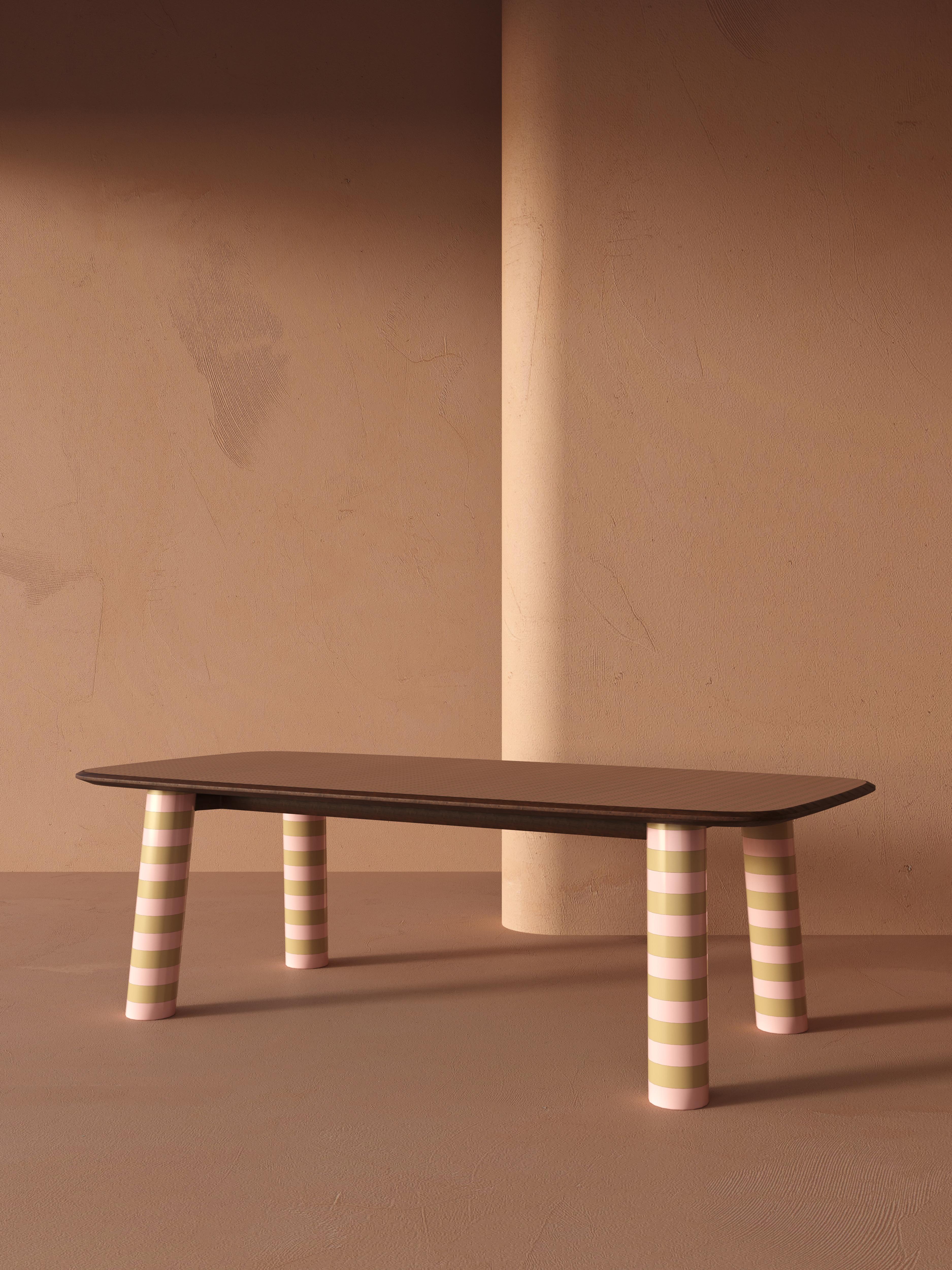 ALPI Grada Rosa Veneer 'Limpid'' Circle Table by Tugba Ata For Sale 1