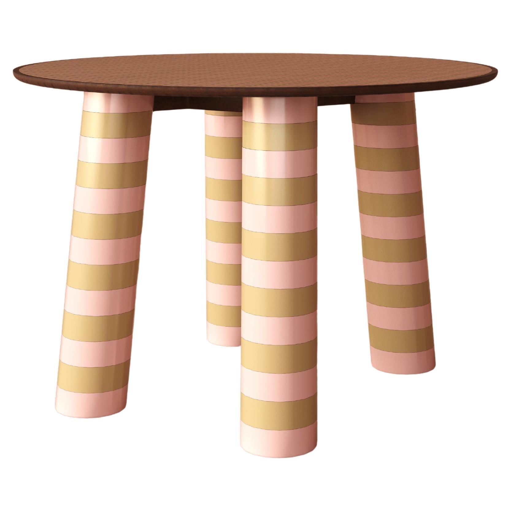 ALPI Grada Rosa Veneer 'Limpid'' Circle Table by Tugba Ata For Sale