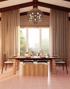 Tavolo da pranzo Alpi Grada Rosa Veneer 'Limpid'' di Tugba Ata