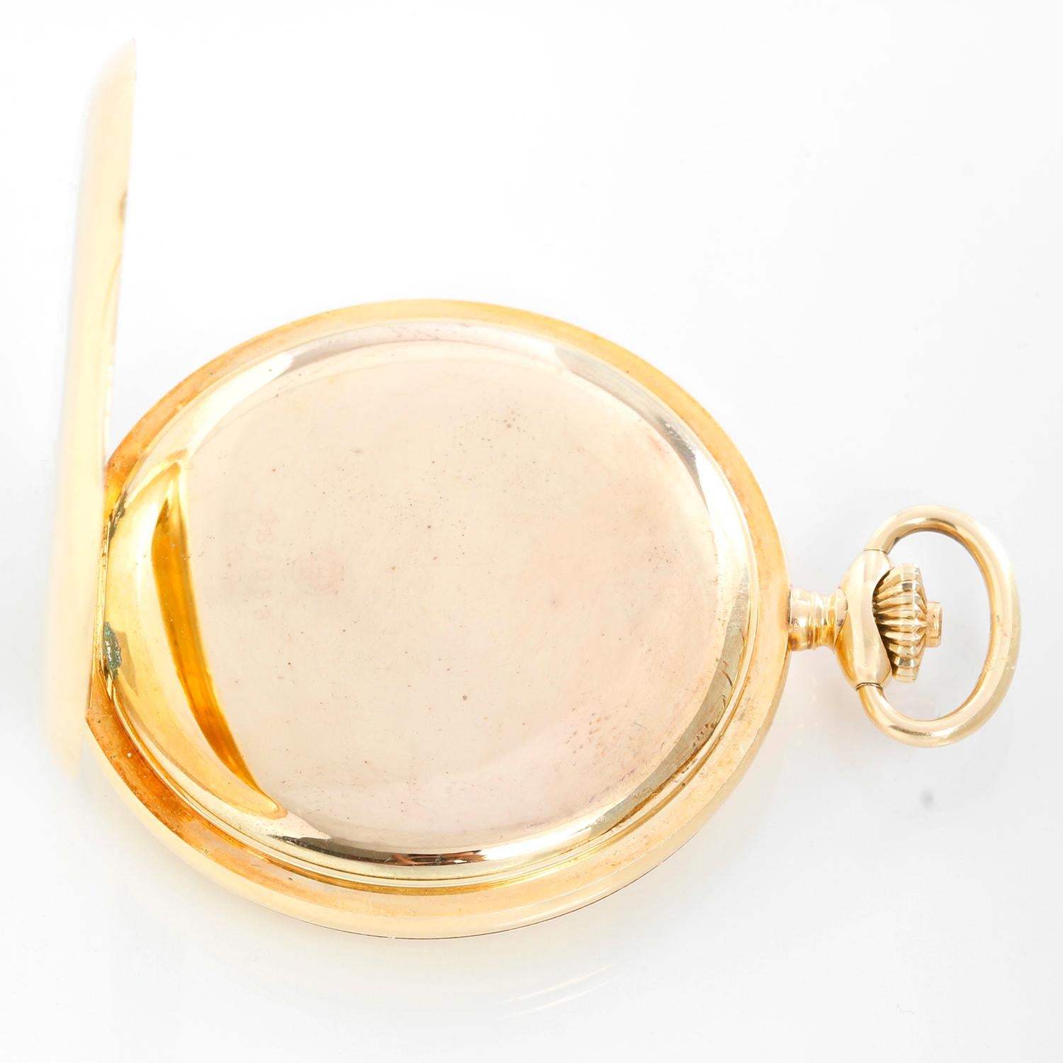 Men's Alpina 14K Yellow Gold Pocket Watch For Sale