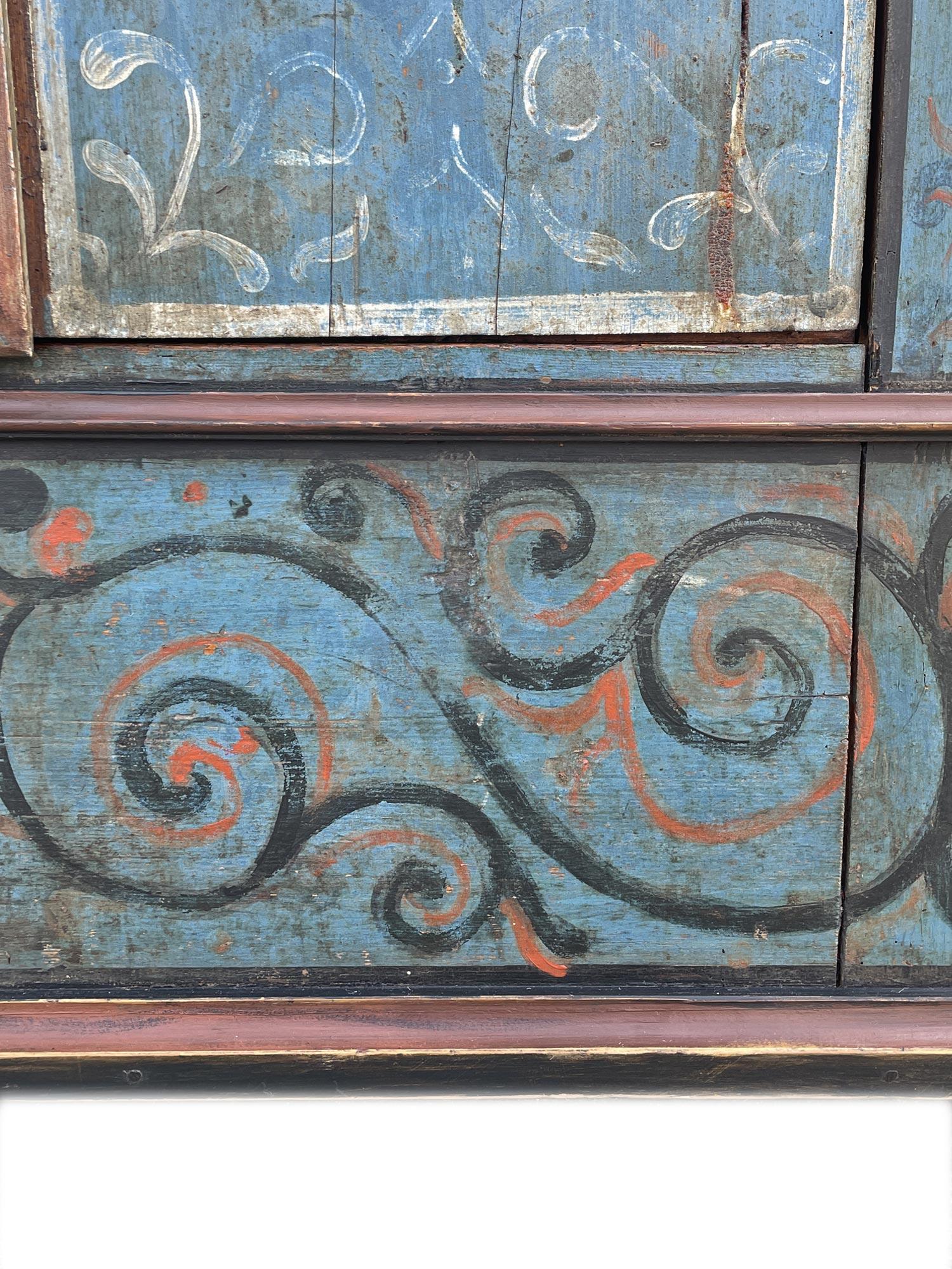 Alpine Blue Painted Cupboard 1774 6