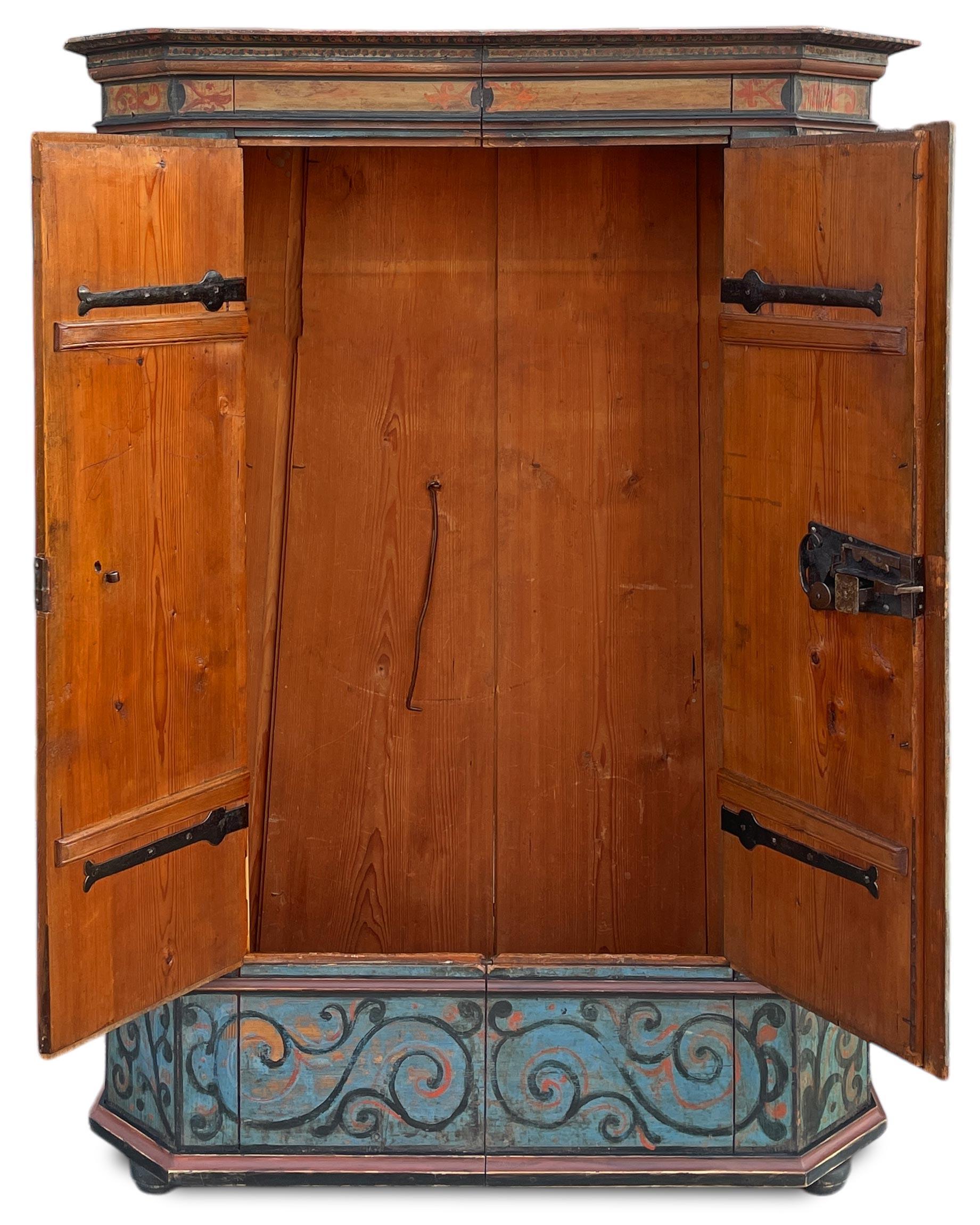 Alpine Blue Painted Cupboard 1774 9