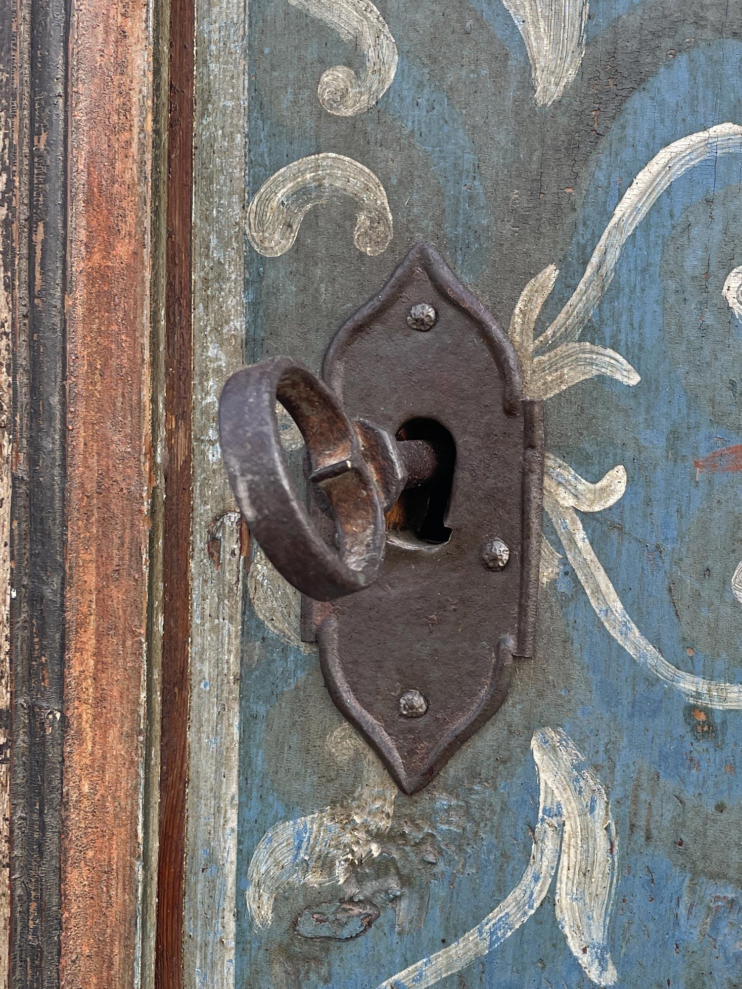 Fir Alpine Blue Painted Cupboard 1774