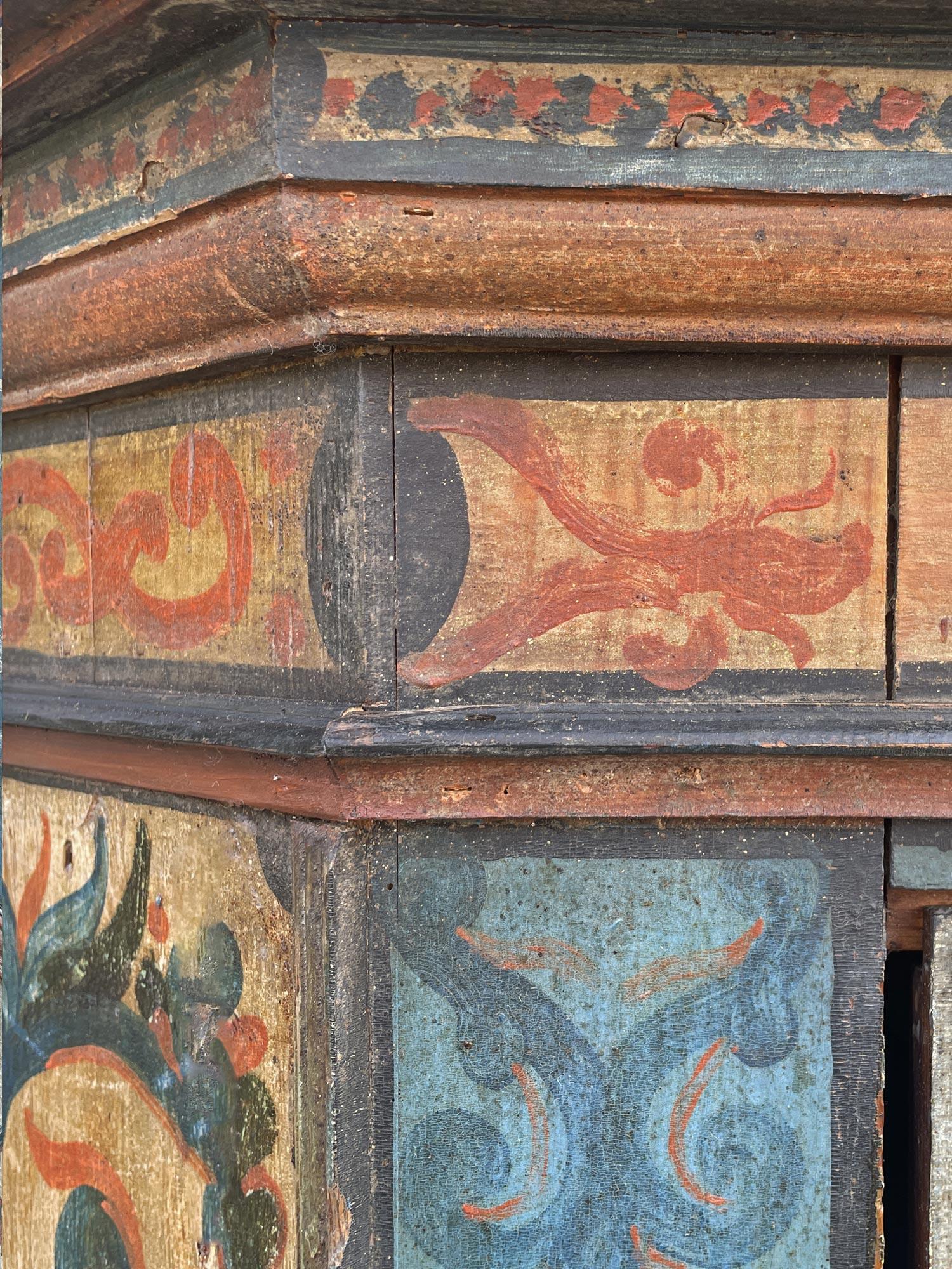 Alpine Blue Painted Cupboard 1774 2